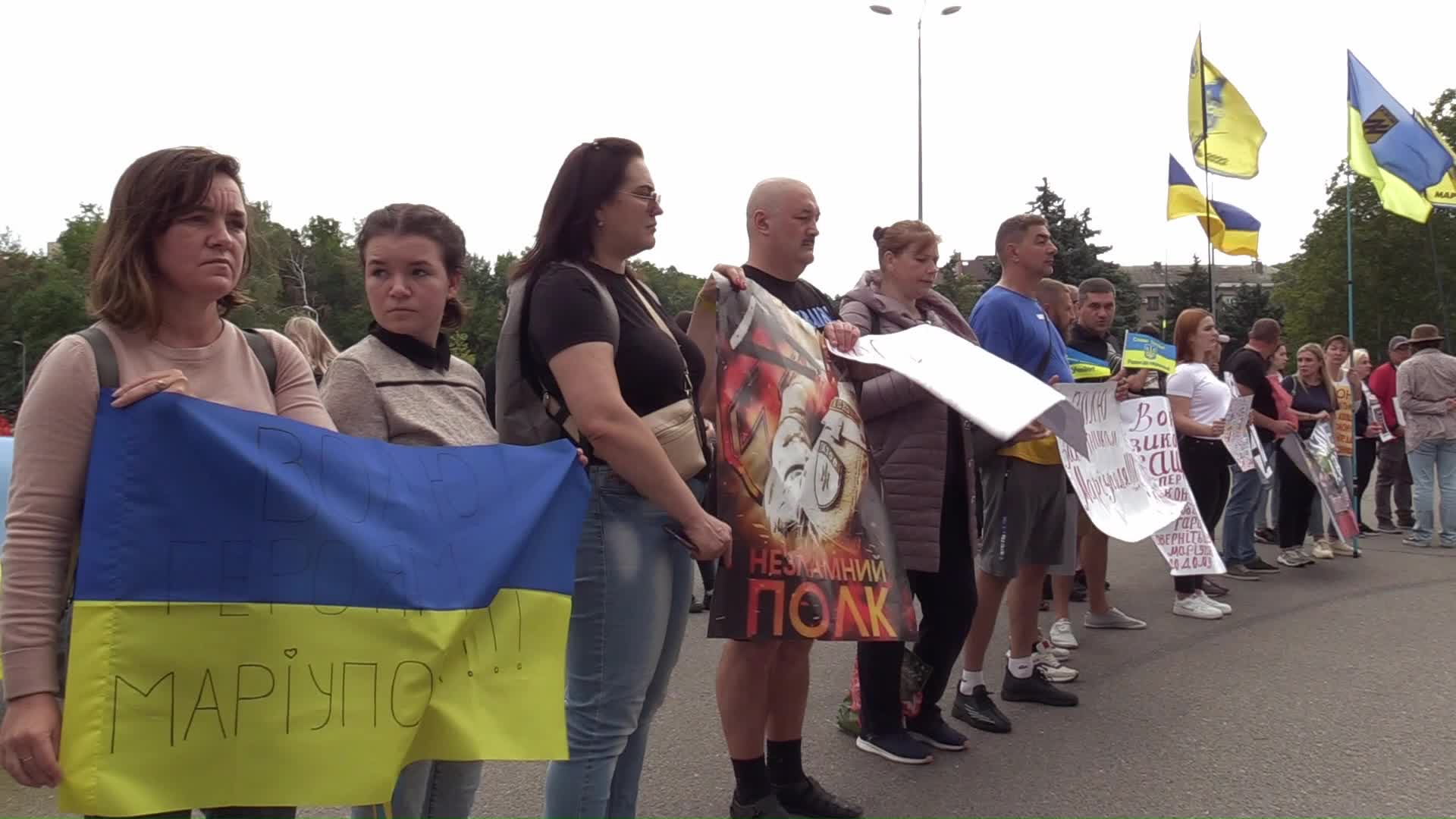 Rally of relatives of Ukrainian prisoners of war (POW) in Odesa, amid Russia's invasion of Ukraine.
