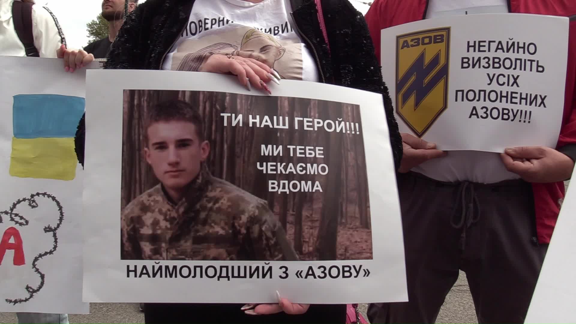 Rally of relatives of Ukrainian prisoners of war (POW) in Odesa, amid Russia's invasion of Ukraine.