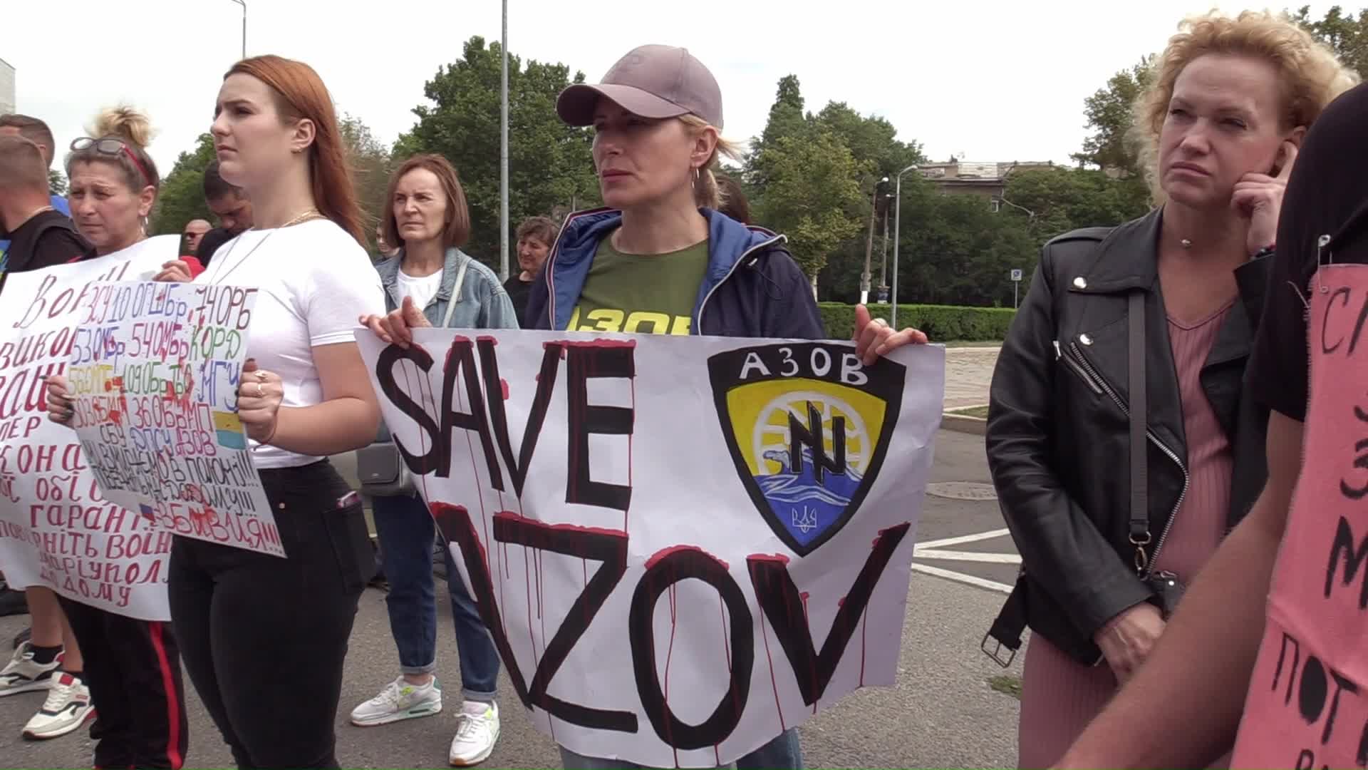 Rally of relatives of Ukrainian prisoners of war (POW) in Odesa, amid Russia's invasion of Ukraine.