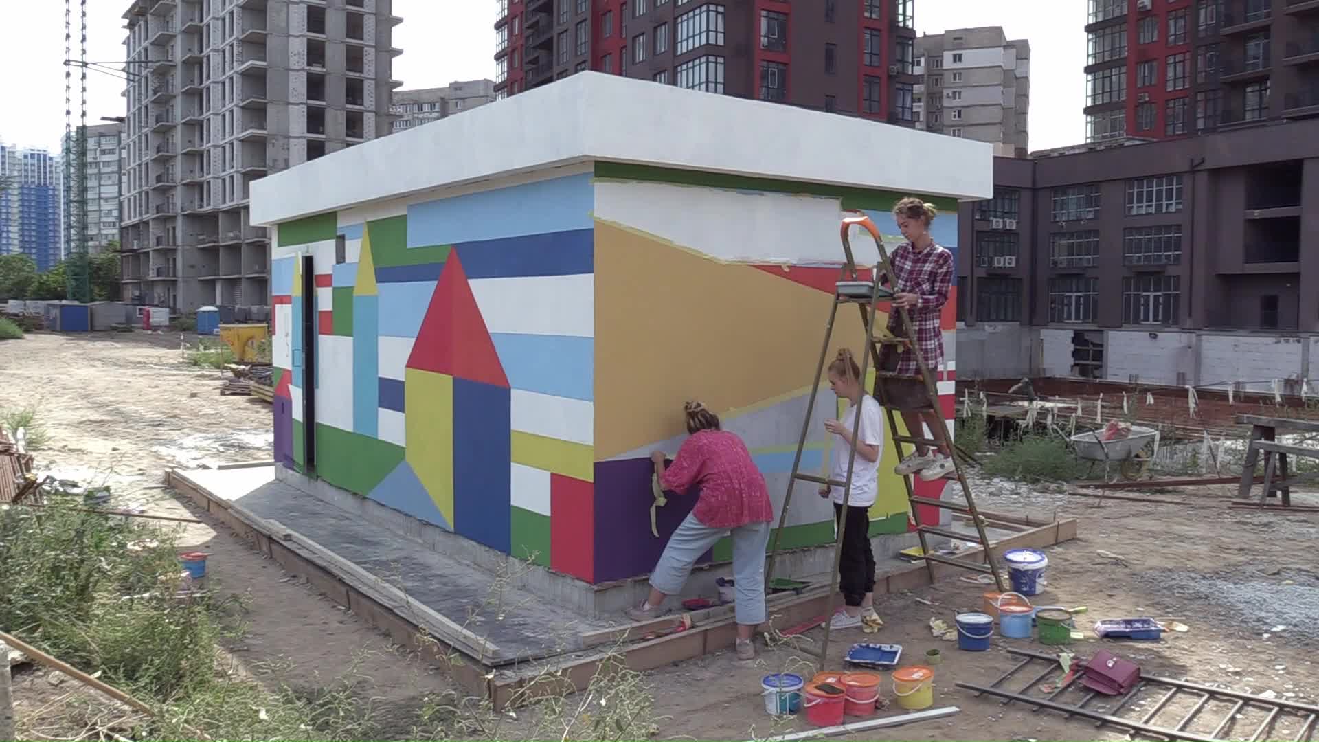Mobile bomb shelters are being built in Odesa, amid Russia's invasion of Ukraine