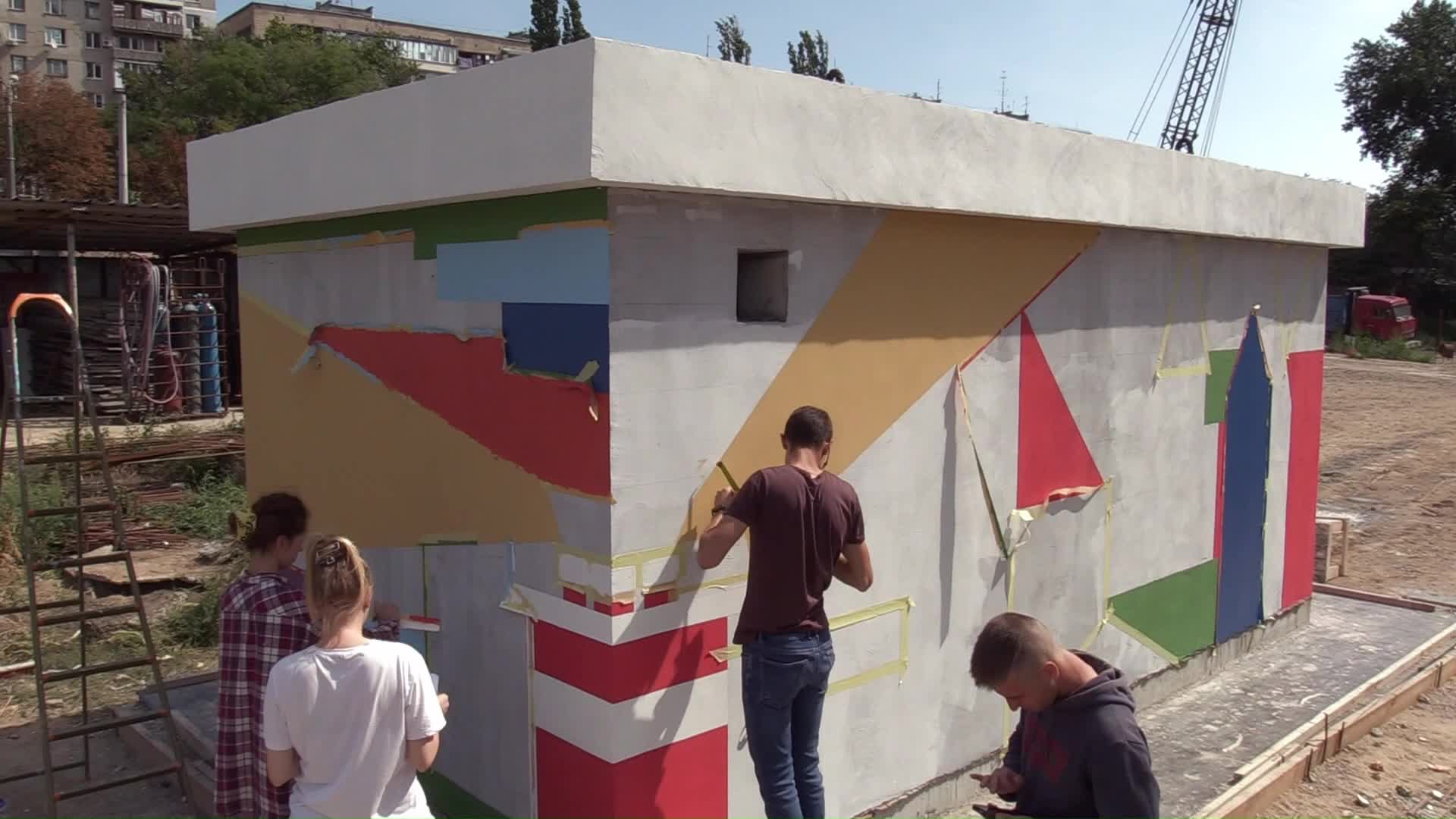 Mobile bomb shelters are being built in Odesa, amid Russia's invasion of Ukraine