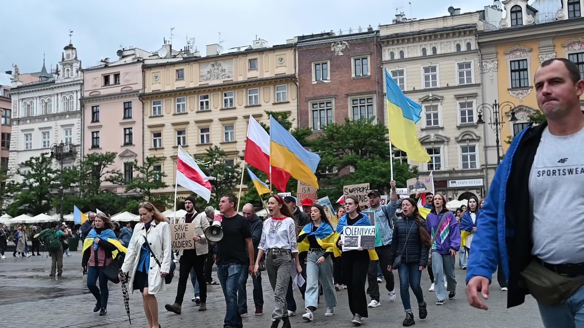 Protest '200 Days Of Terror' In Krakow, Poland