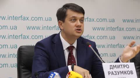 Press conference of leaders of the 'Servant of the People' of Ukrainian President Volodymyr Zelensky's political party in Kiev