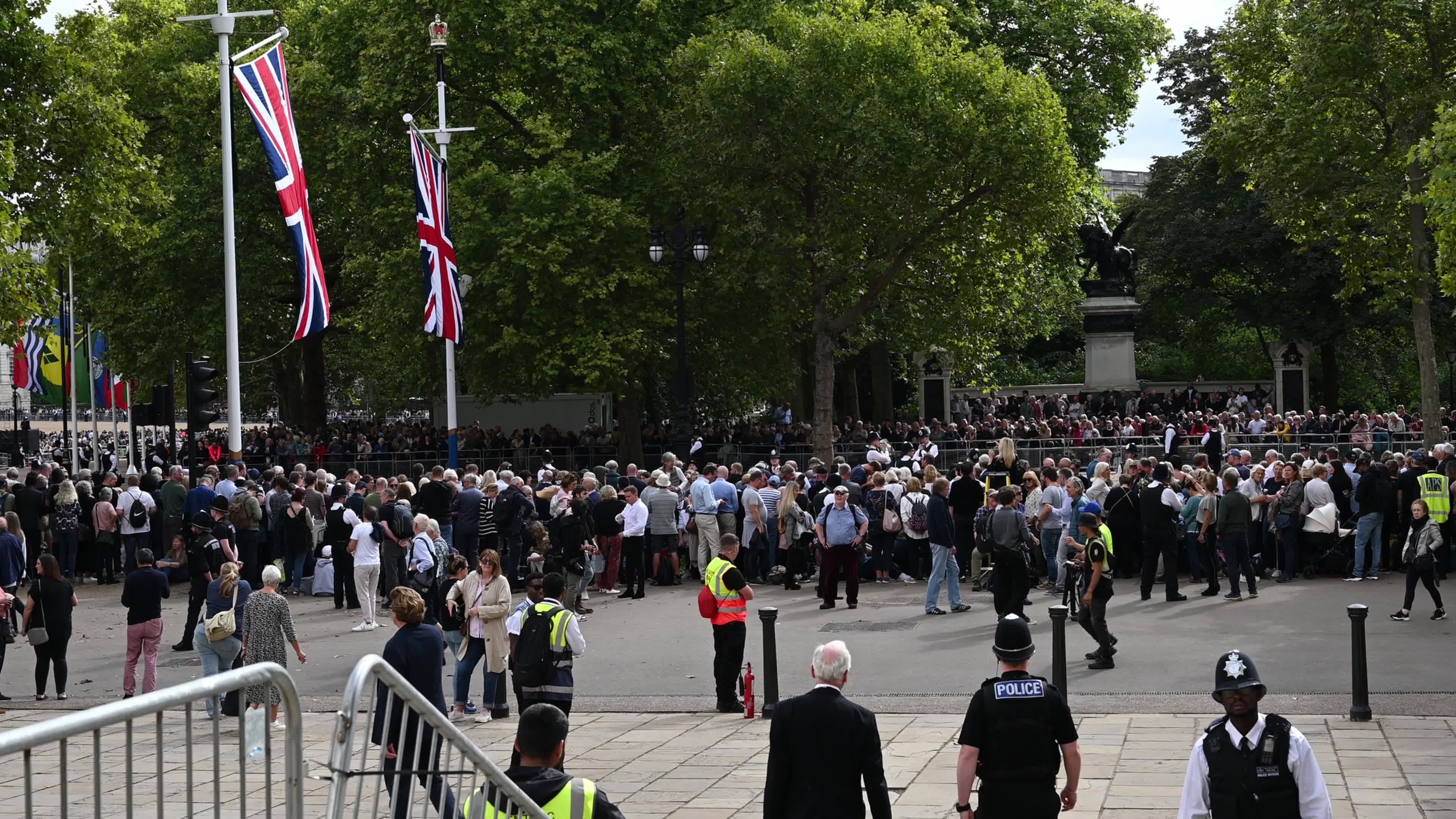 The Nation Mourns The Death Of Queen Elizabeth II As Her Coffin Is Transferred To Westminster Hall