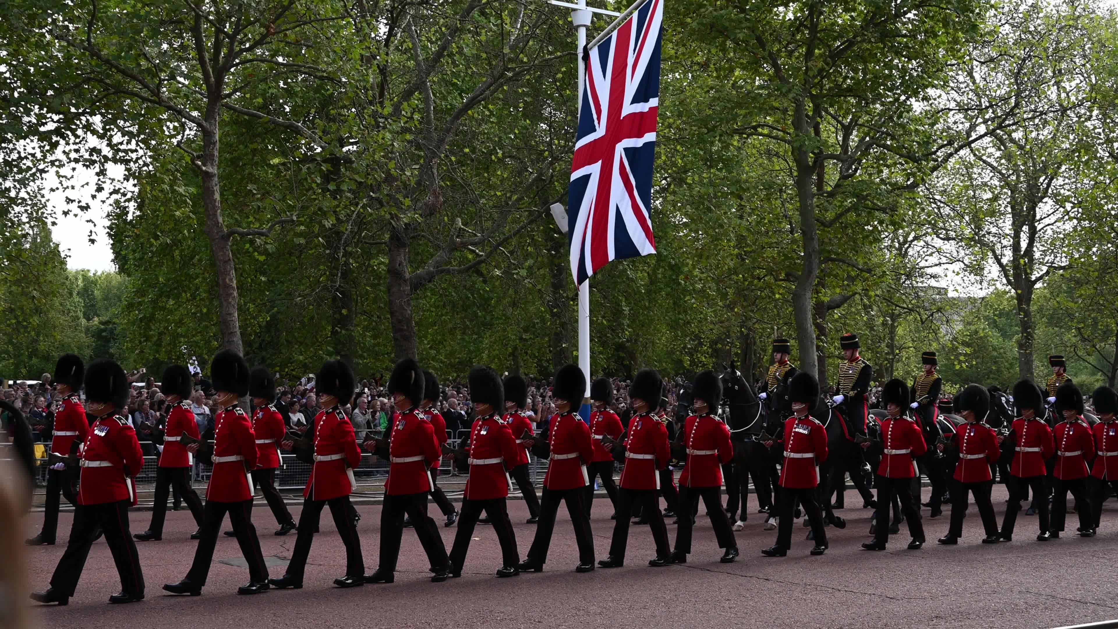 The Nation Mourns The Death Of Queen Elizabeth II As Her Coffin Is Transferred To Westminster Hall
