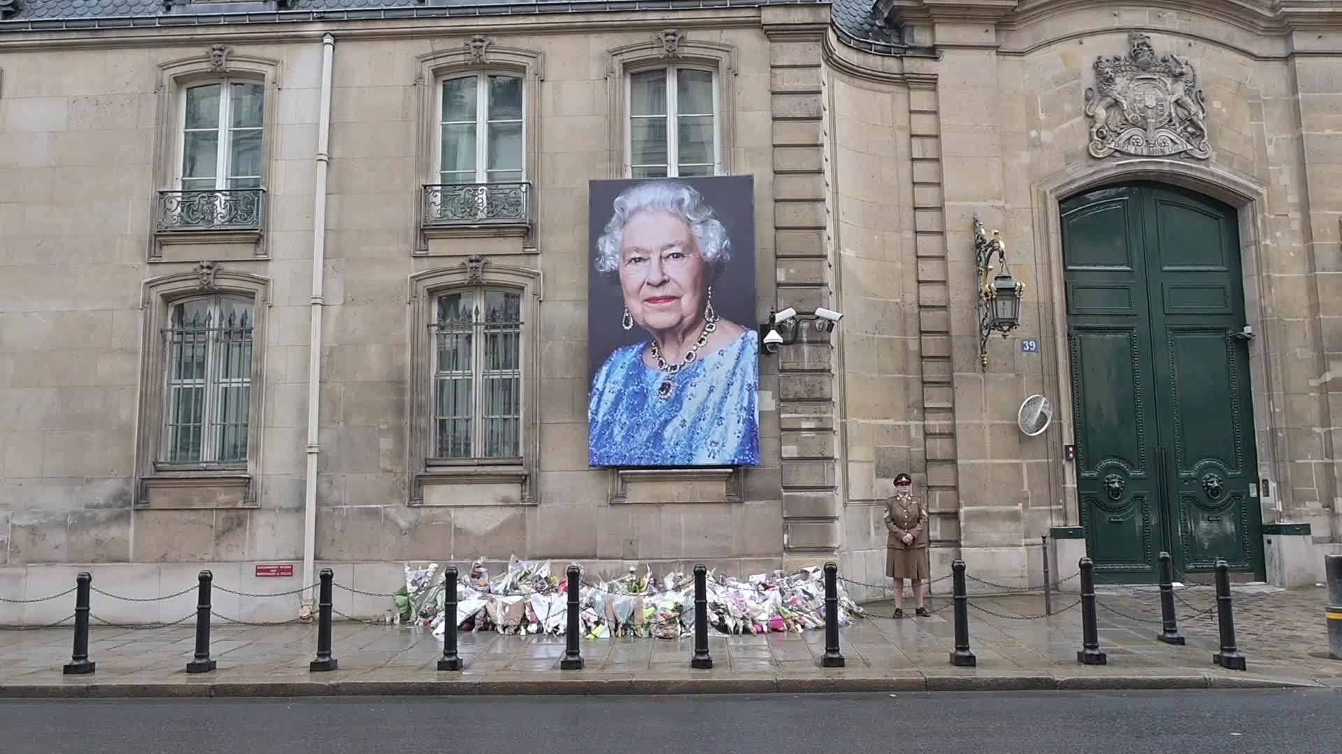 Portrait of Queen Elizabeth II at the British Embassy in Paris