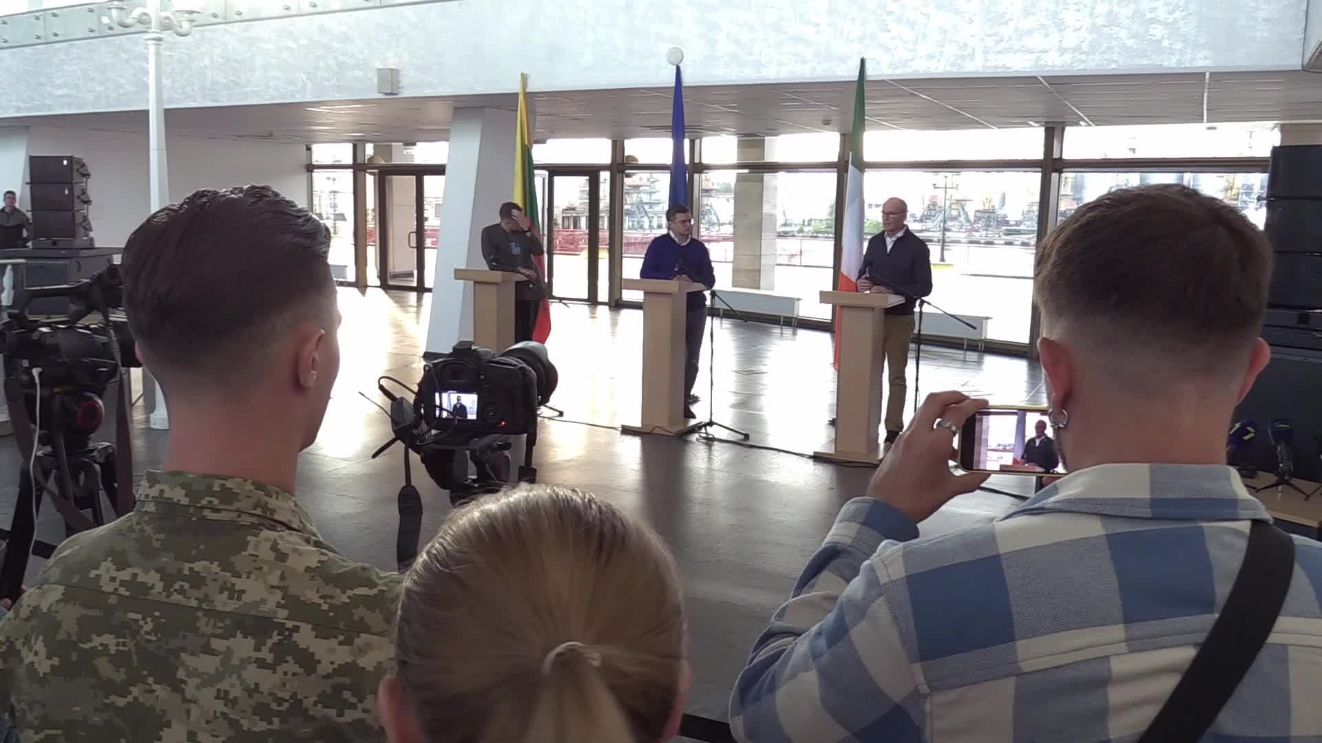 Ministers of Foreign Affairs of Ukraine, Ireland and Lithuania visit Odesa, amid Russia's invasion of Ukraine