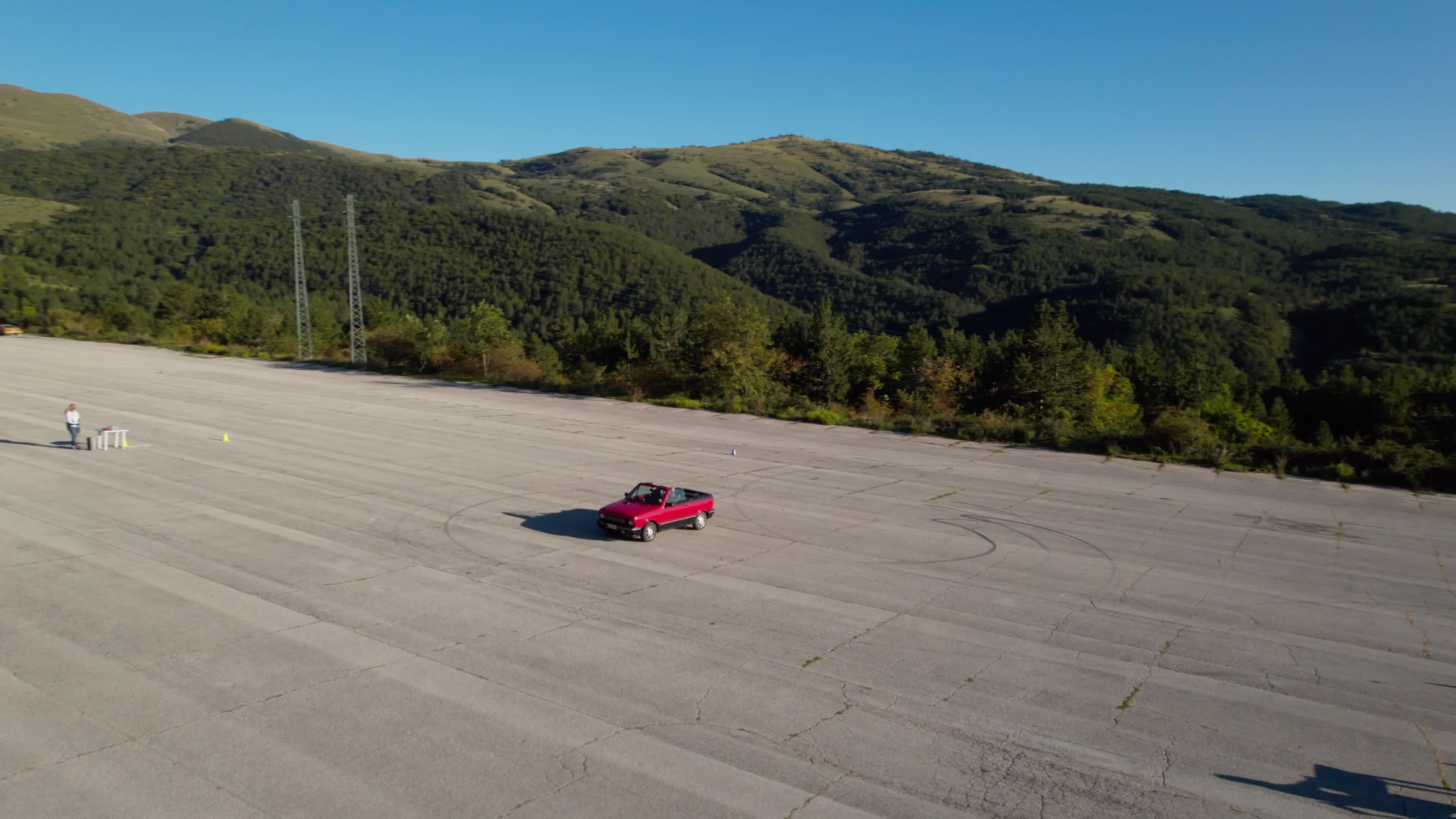 Classic Motor Show In L'Aquila - Drone View