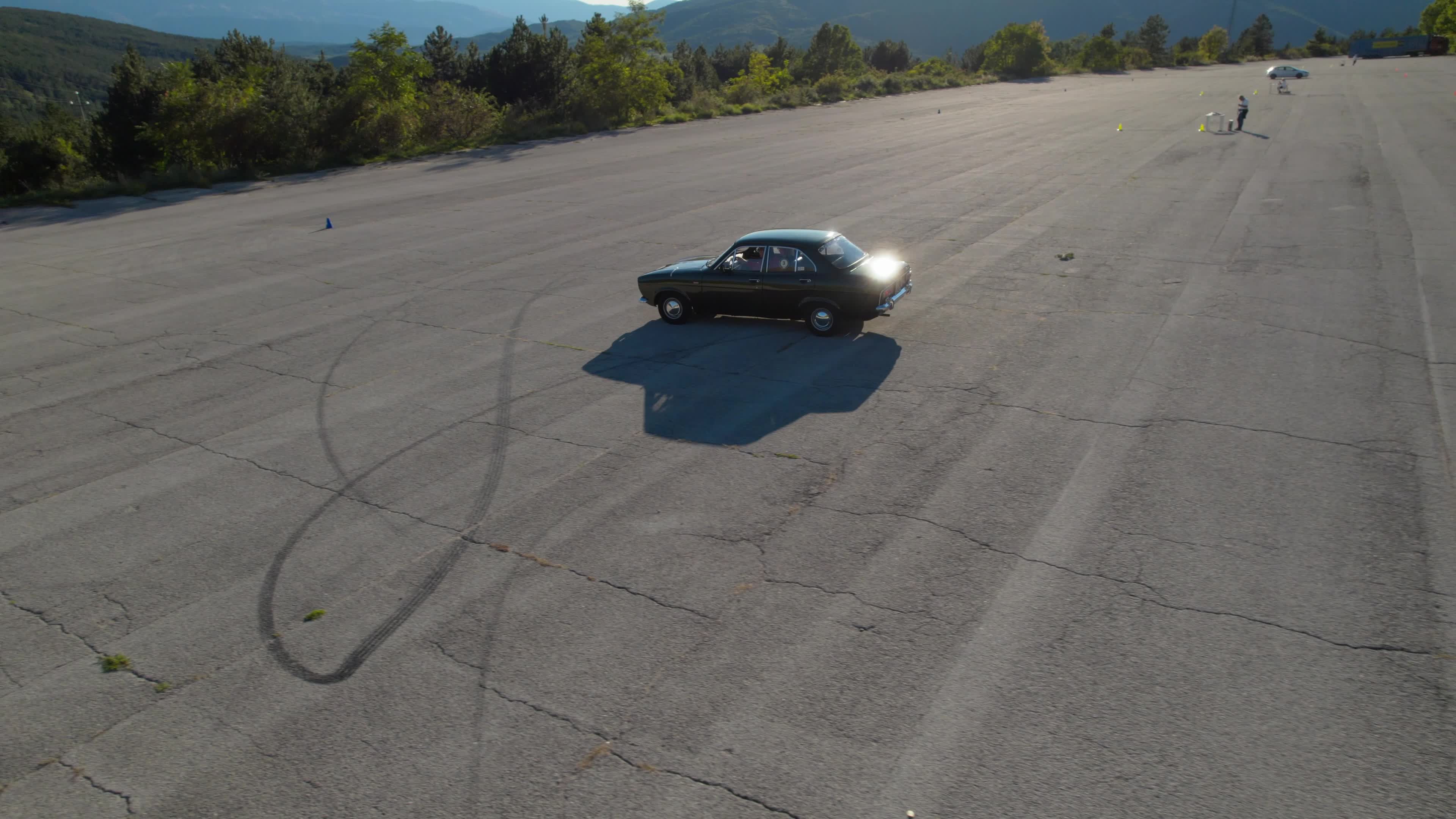 Classic Motor Show In L'Aquila - Drone View