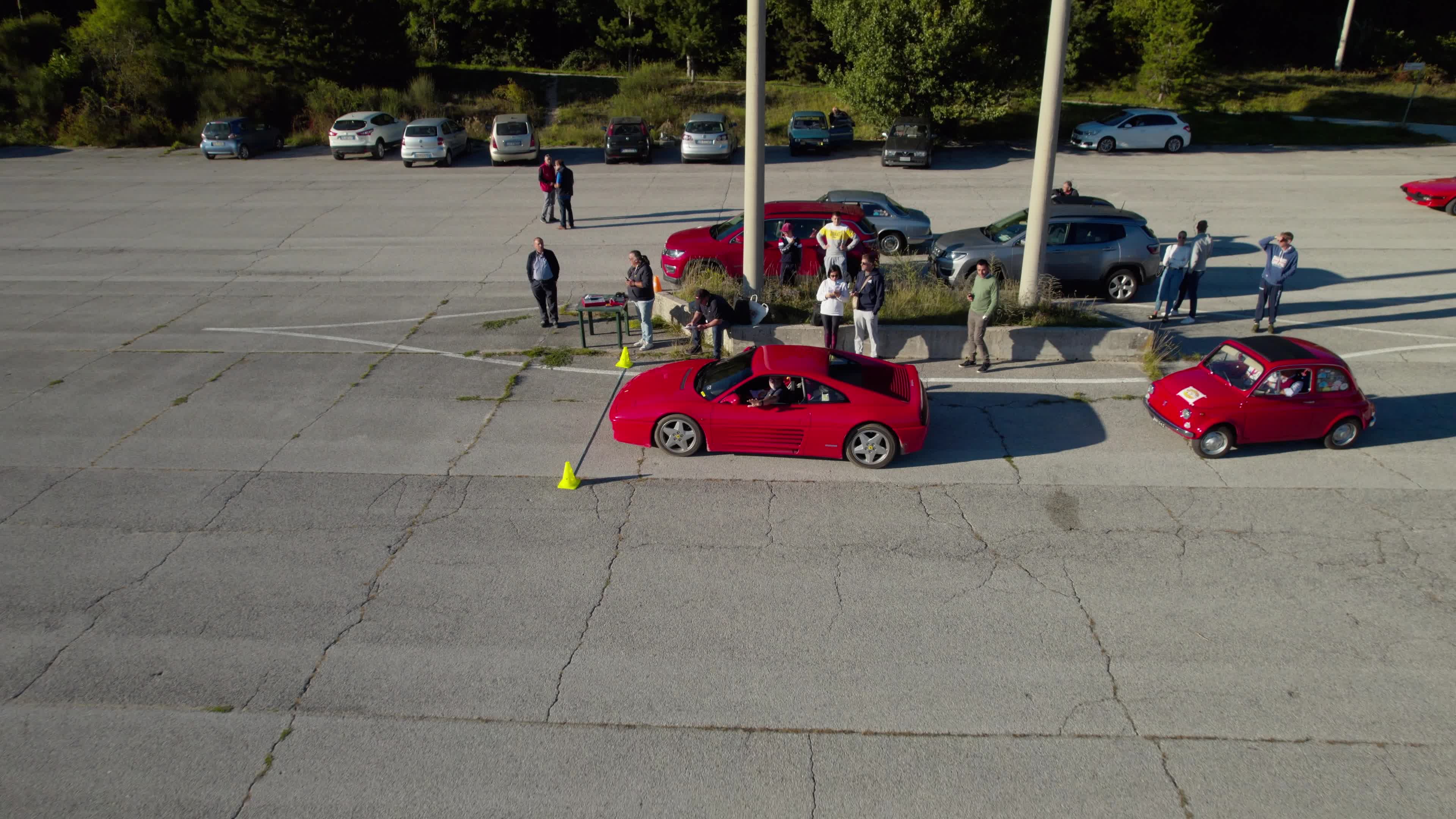 Classic Motor Show In L'Aquila - Drone View