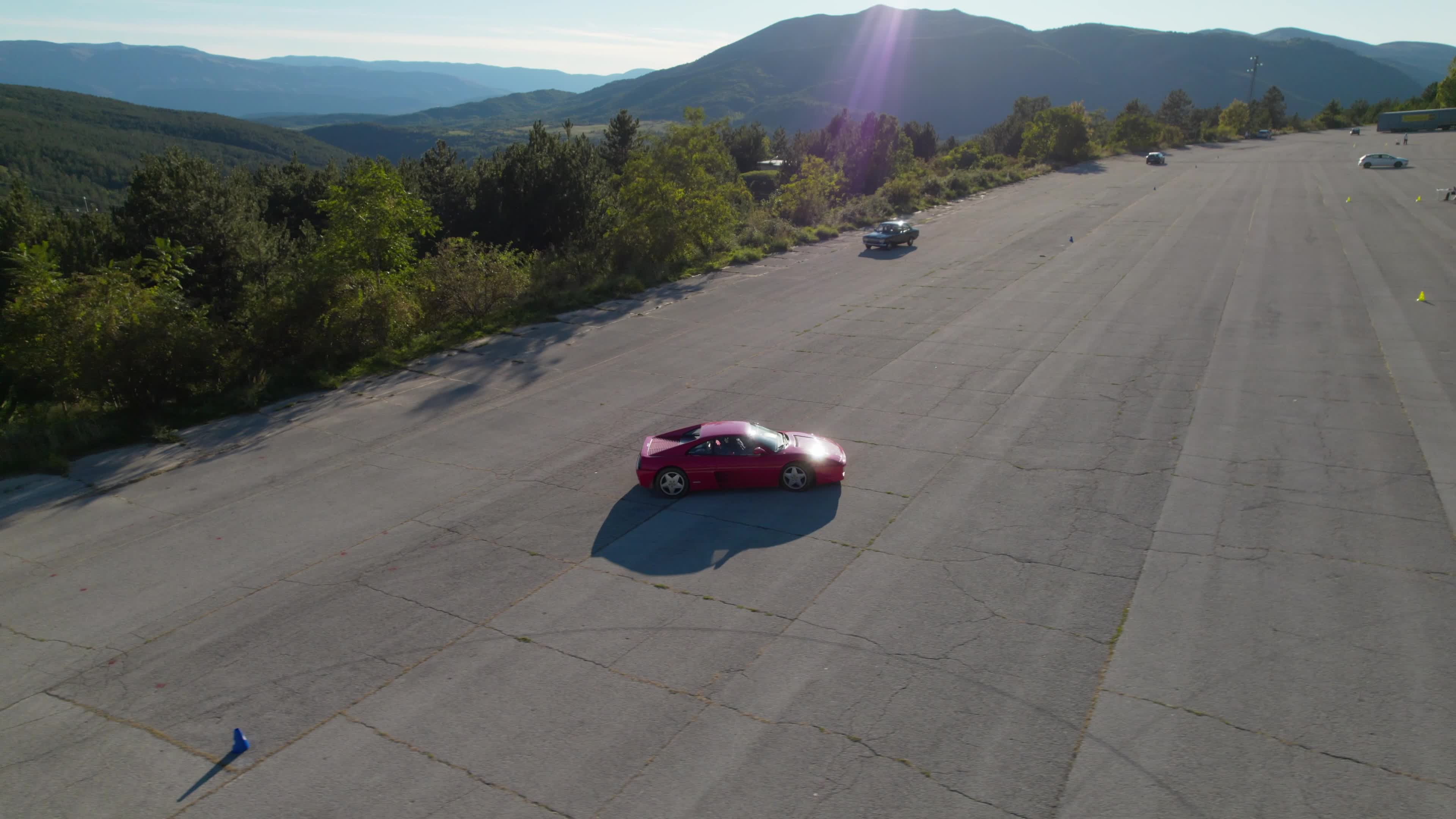 Classic Motor Show In L'Aquila - Drone View