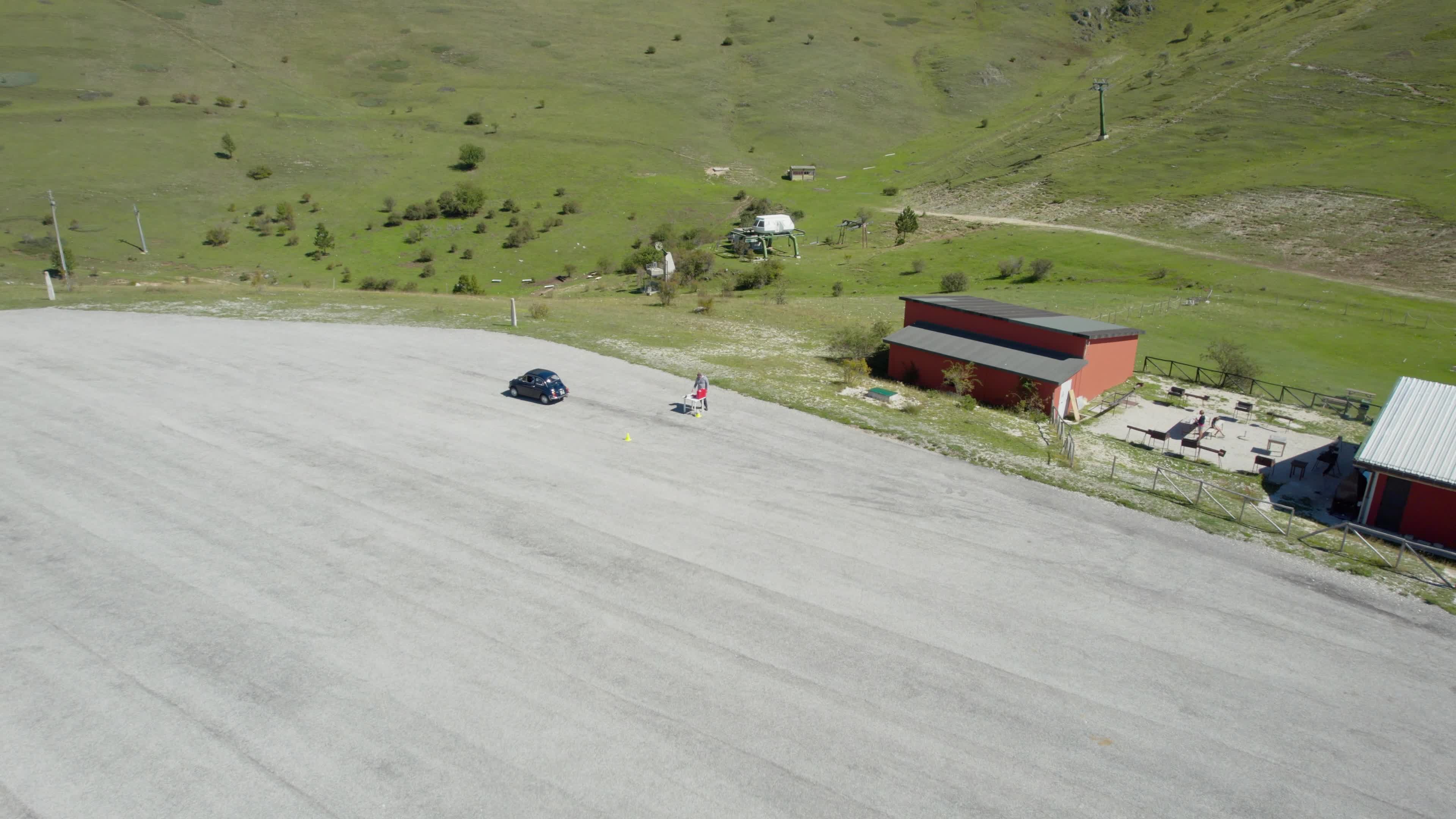 Classic Motor Show In L'Aquila - Drone View