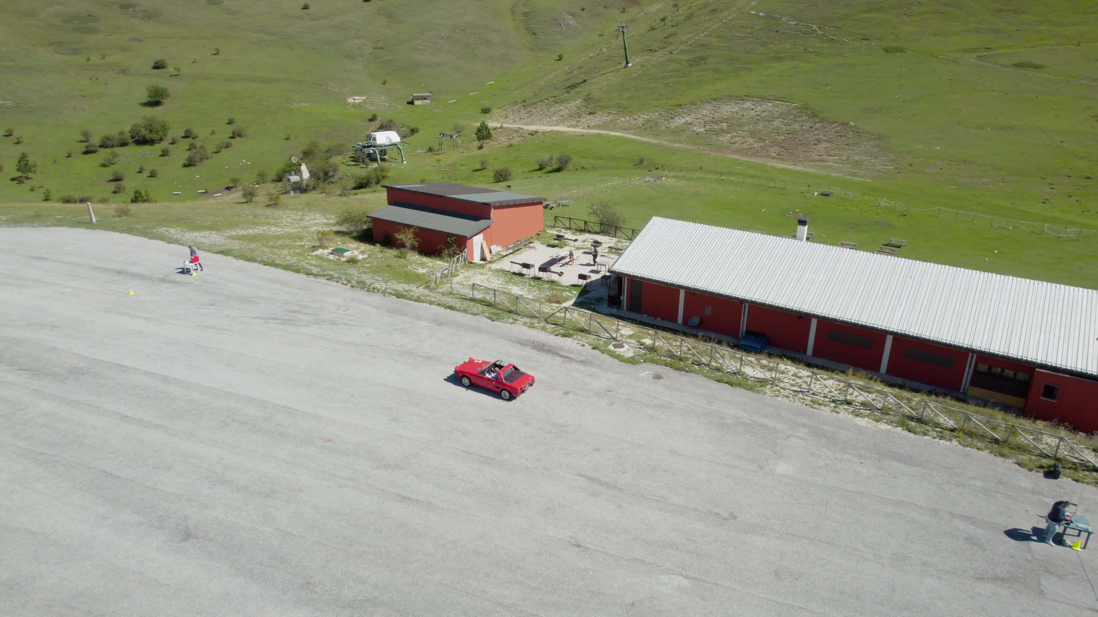 Classic Motor Show In L'Aquila - Drone View