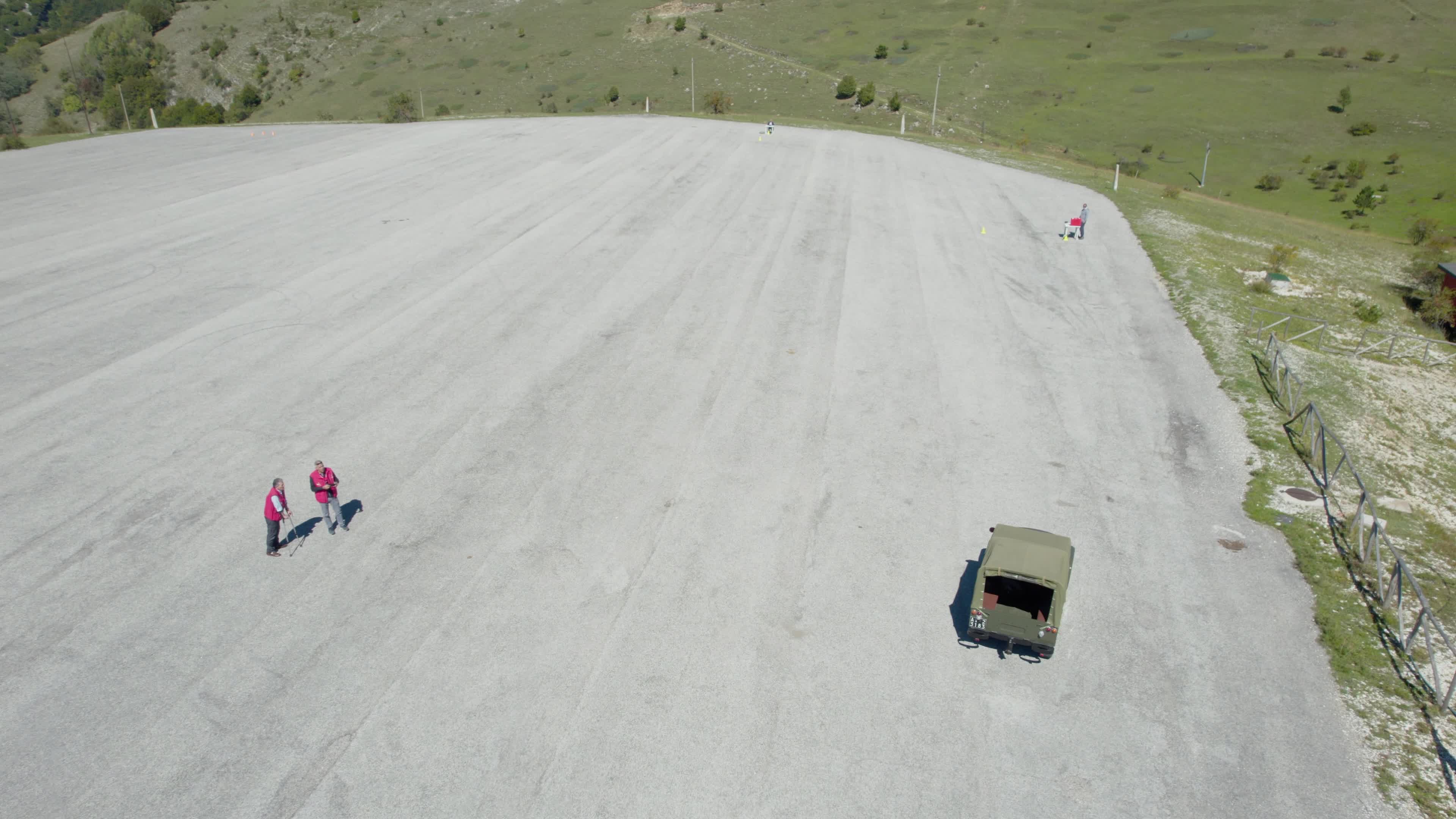 Classic Motor Show In L'Aquila - Drone View
