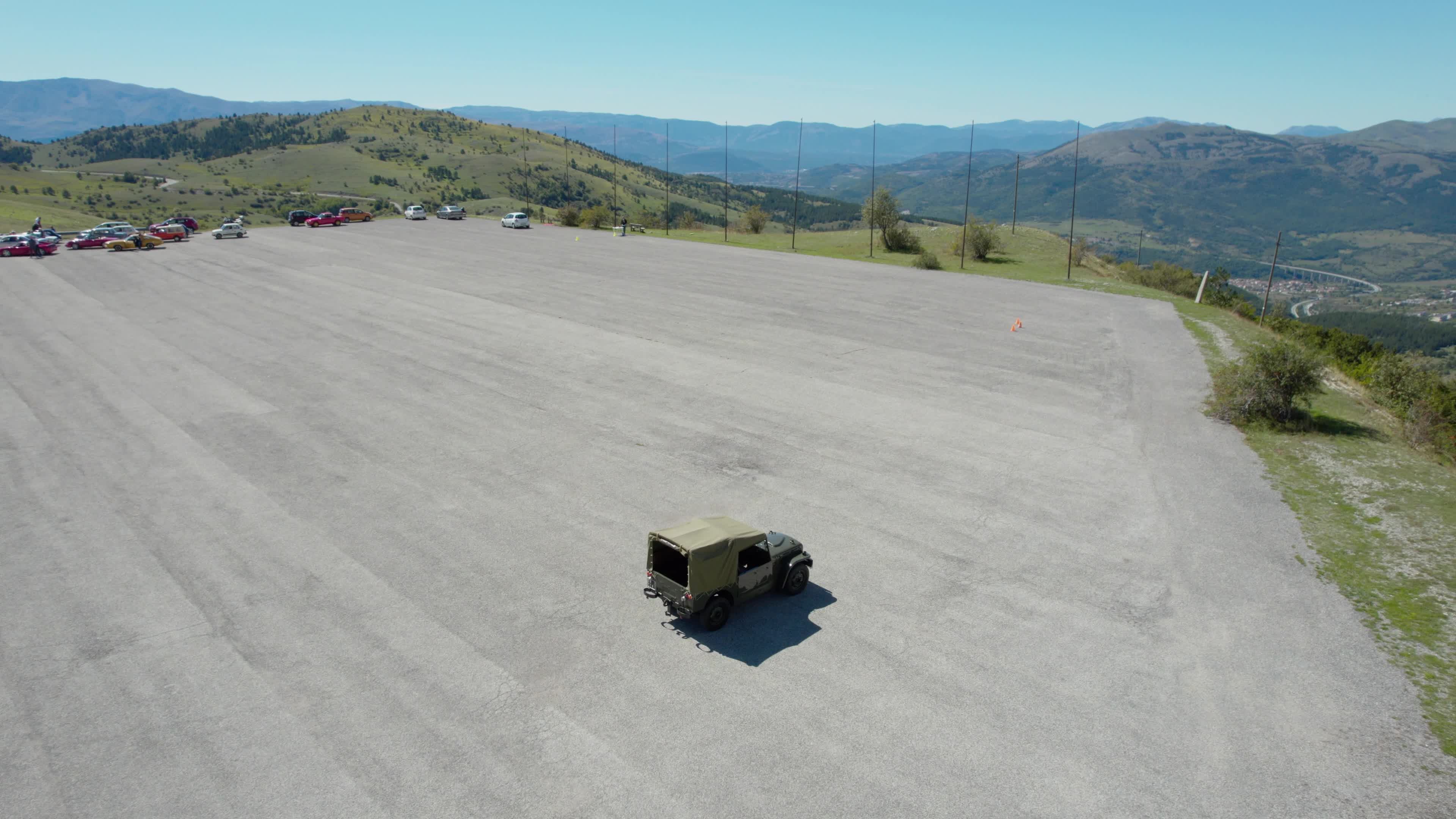 Classic Motor Show In L'Aquila - Drone View