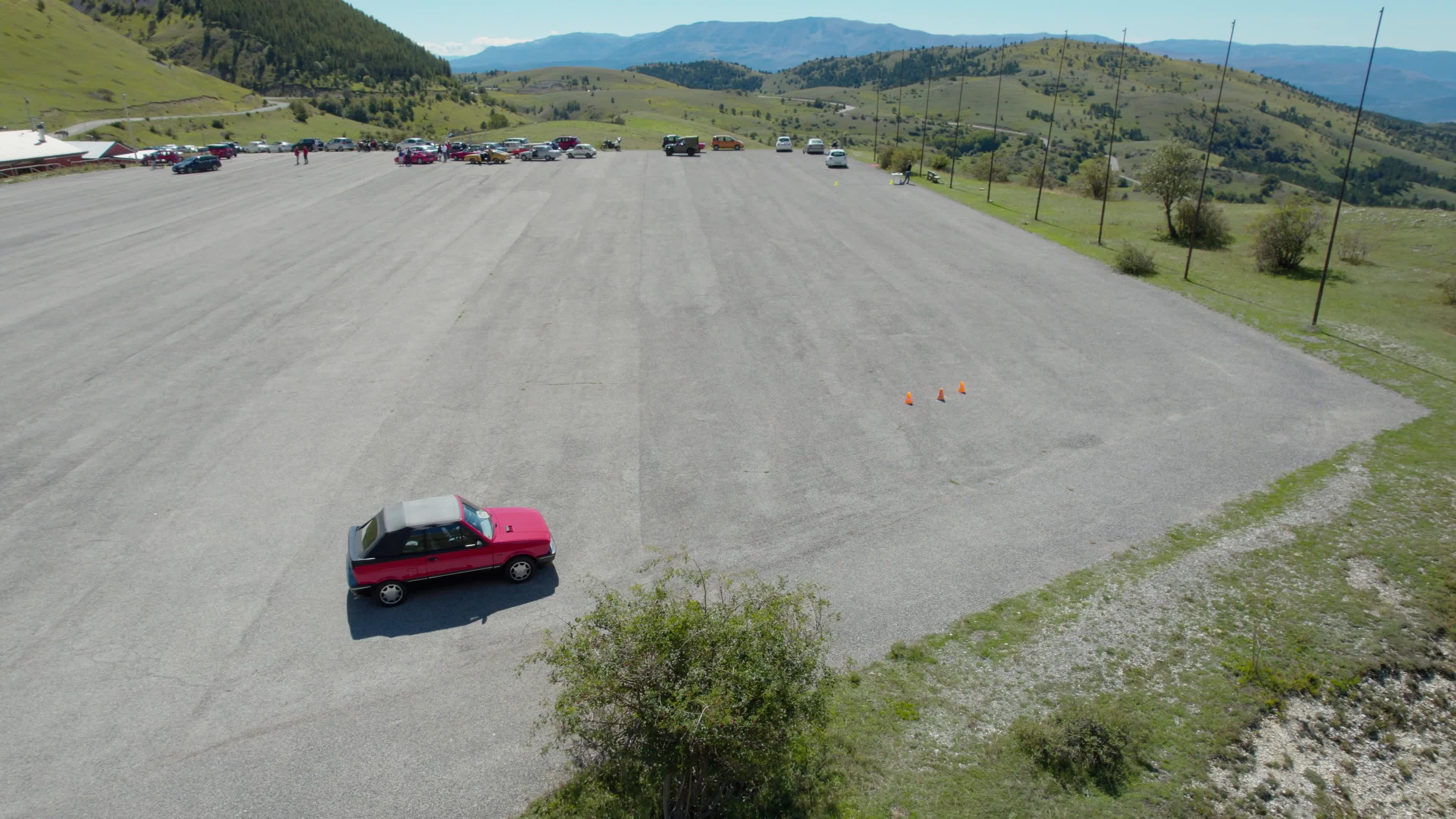 Classic Motor Show In L'Aquila - Drone View
