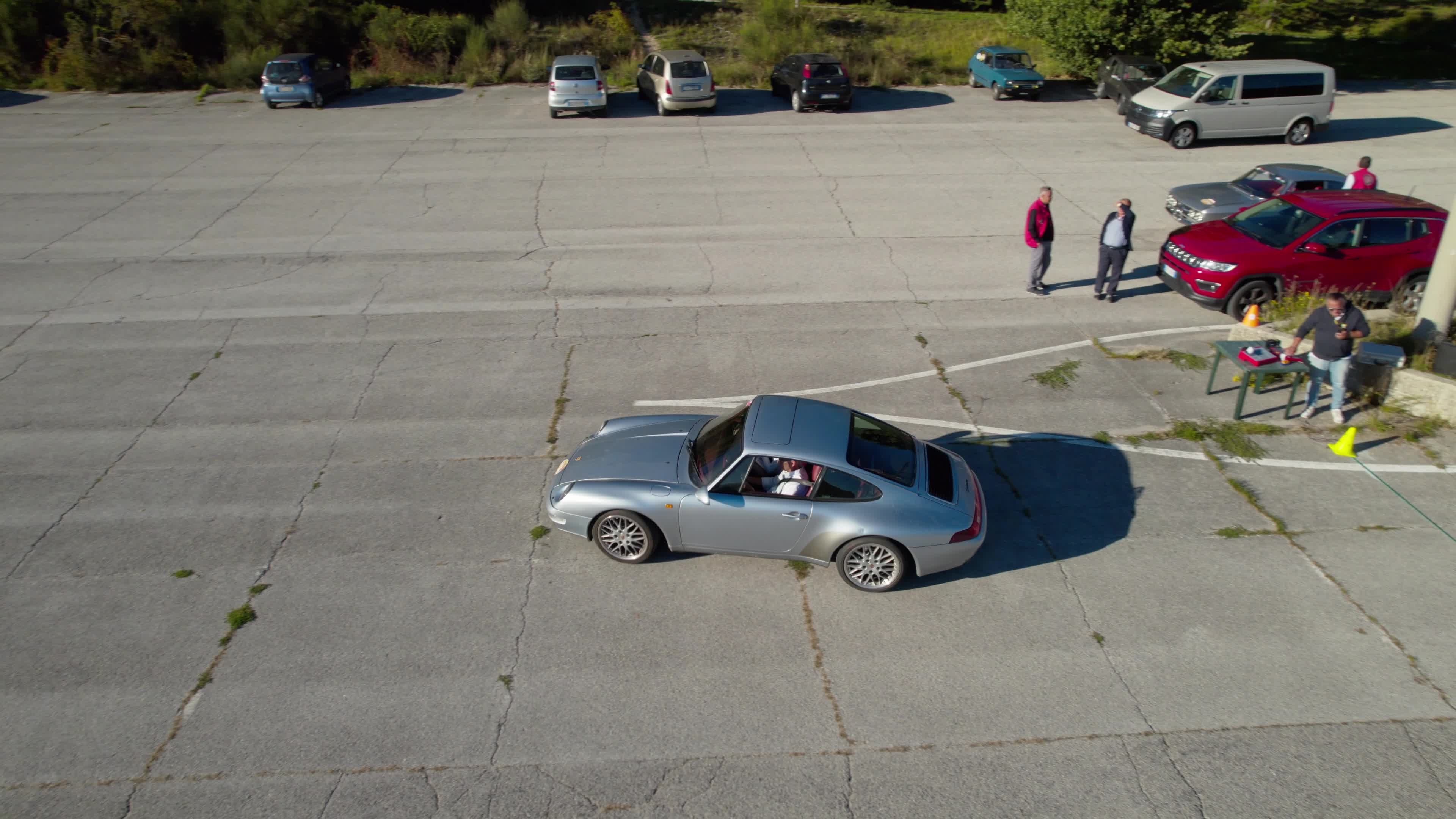 Classic Motor Show In L'Aquila - Drone View