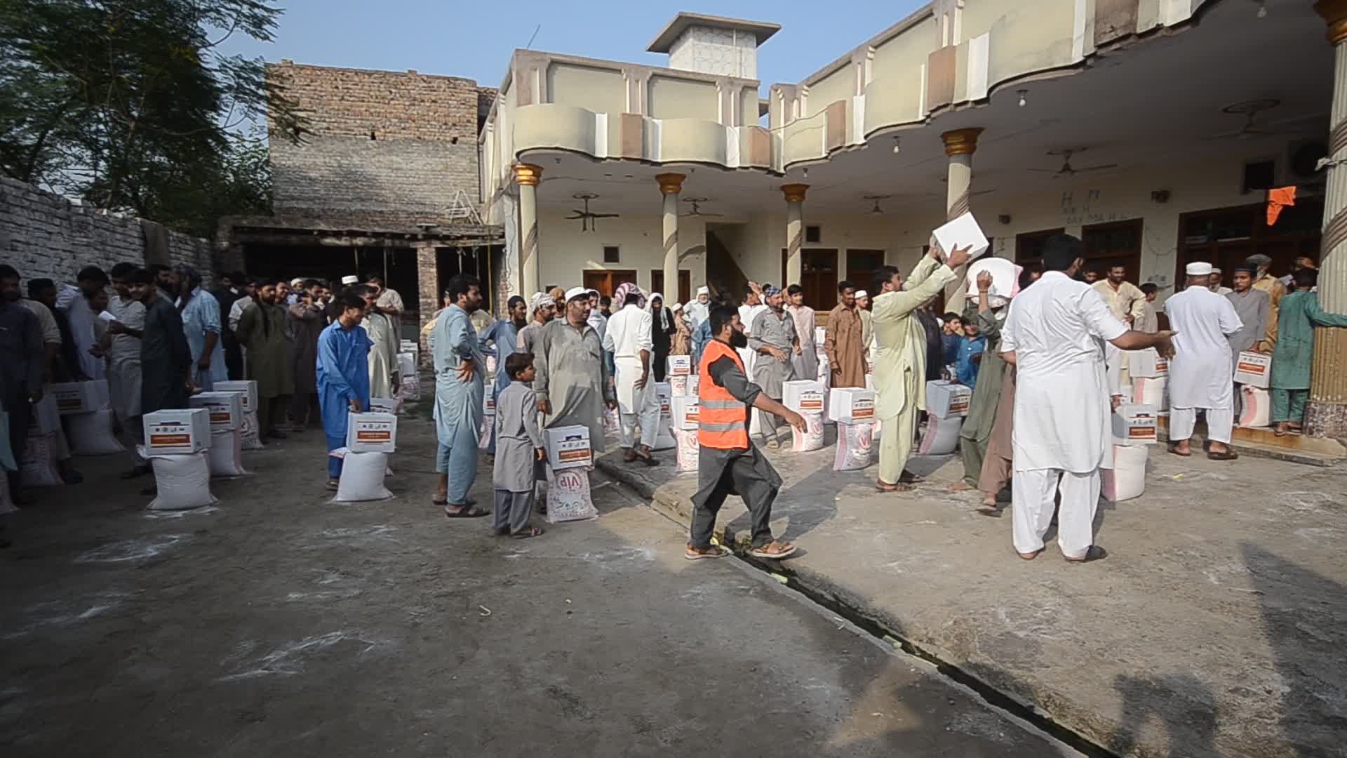 Relief goods for floods victims in Nowshera District, Pakistan

