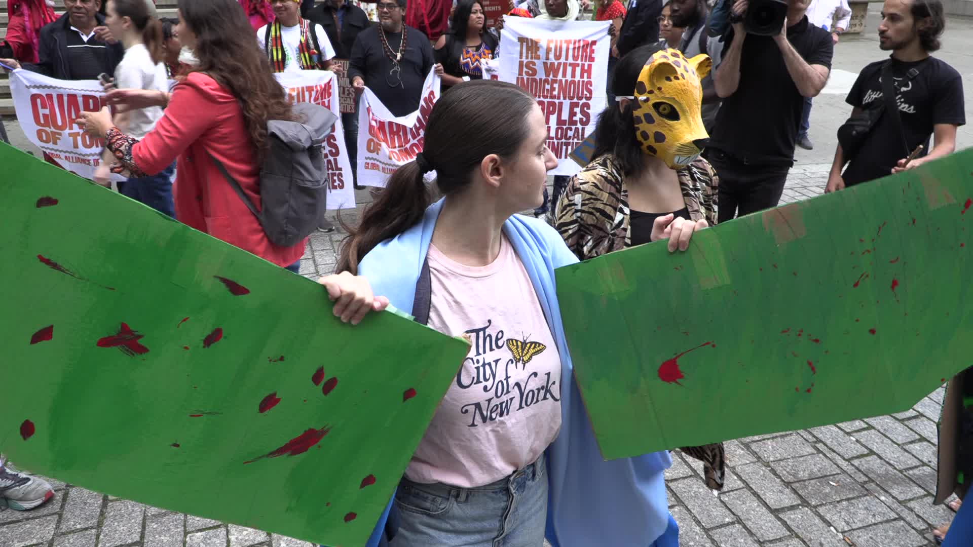 NY: Indigenous leaders rally at New York Stock Exchange for Climate Week