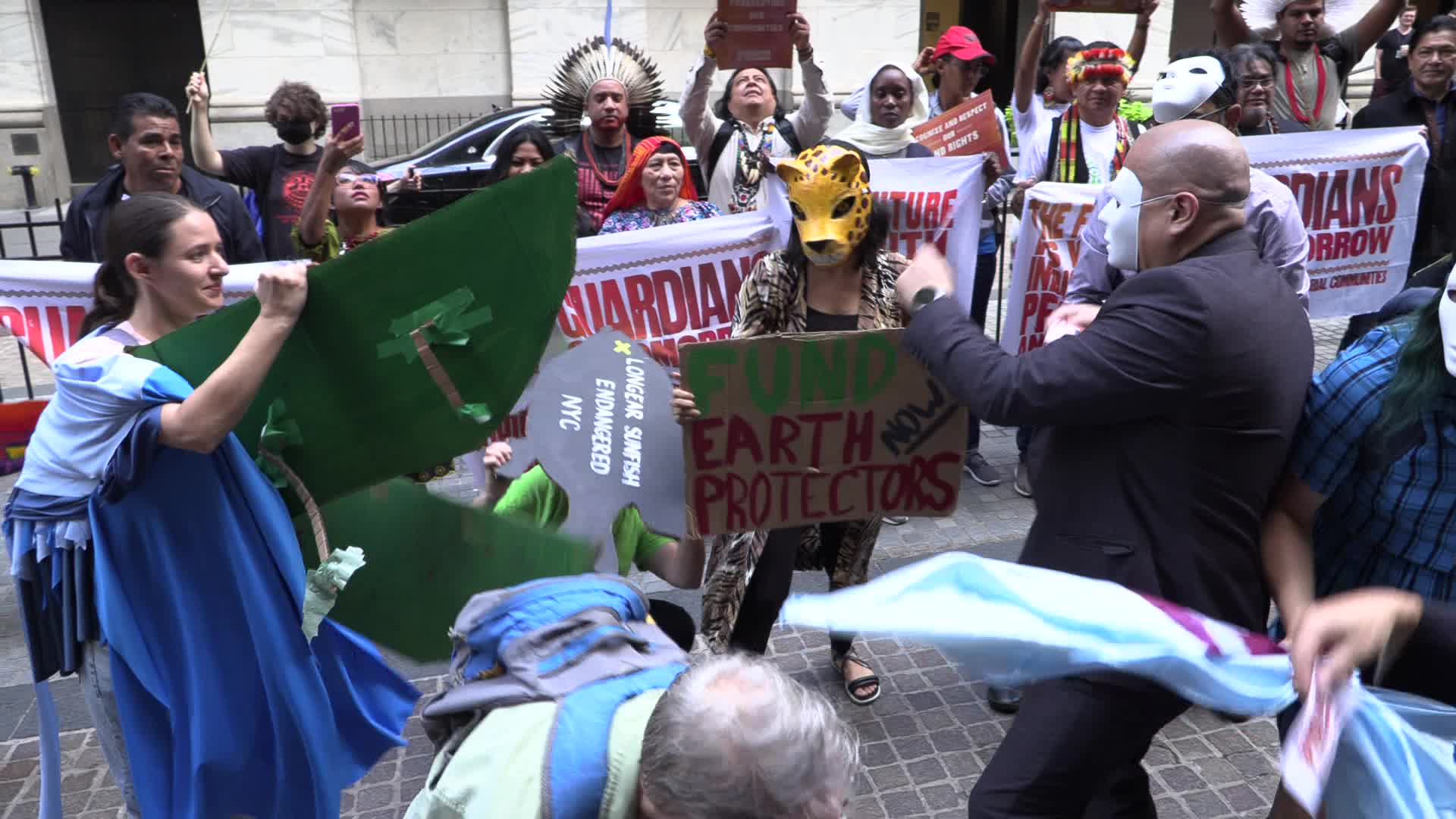 NY: Indigenous leaders rally at New York Stock Exchange for Climate Week