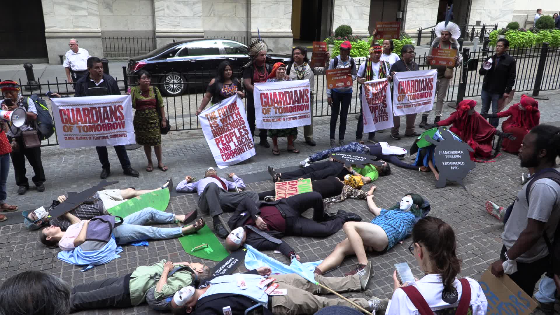 NY: Indigenous leaders rally at New York Stock Exchange for Climate Week