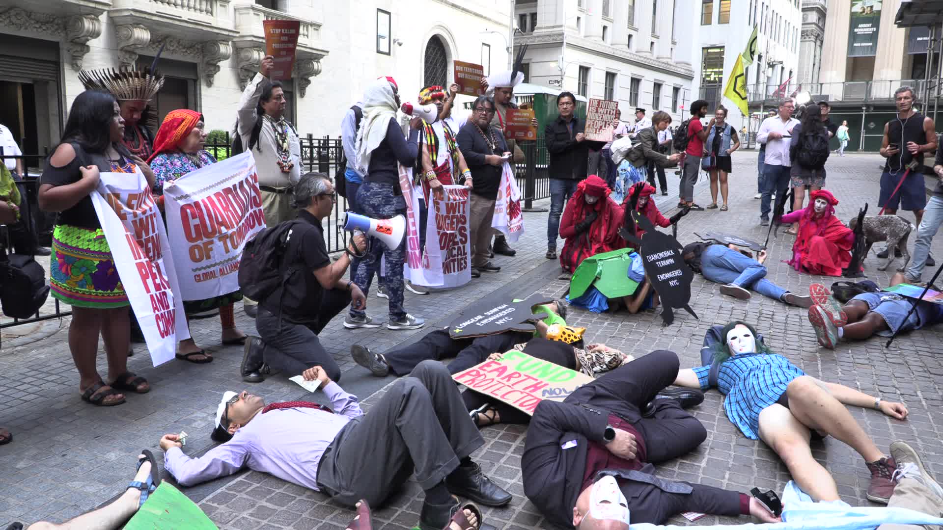 NY: Indigenous leaders rally at New York Stock Exchange for Climate Week