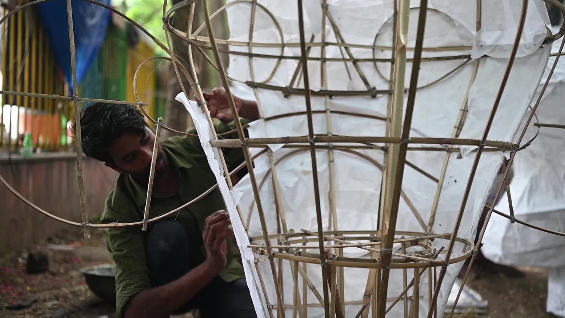 Preparations of  Dussehra festival in New Delhi, India