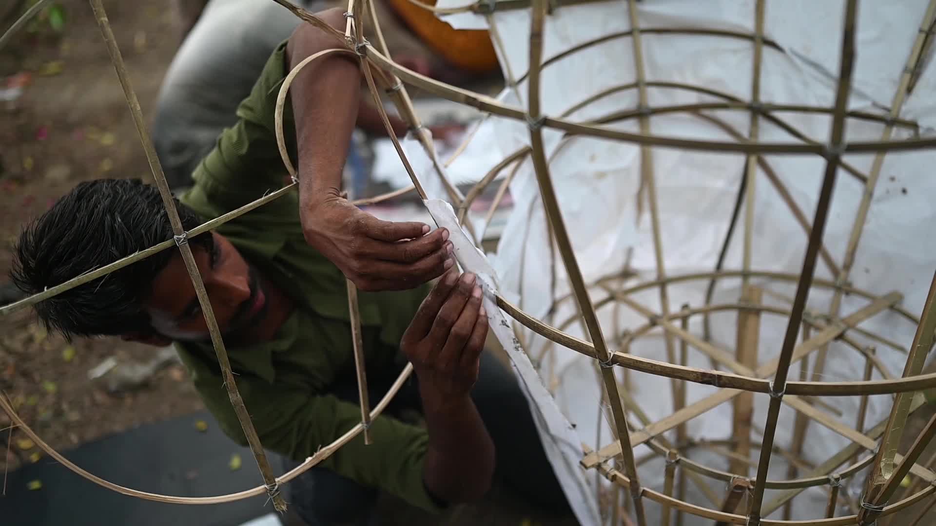 Preparations of  Dussehra festival in New Delhi, India