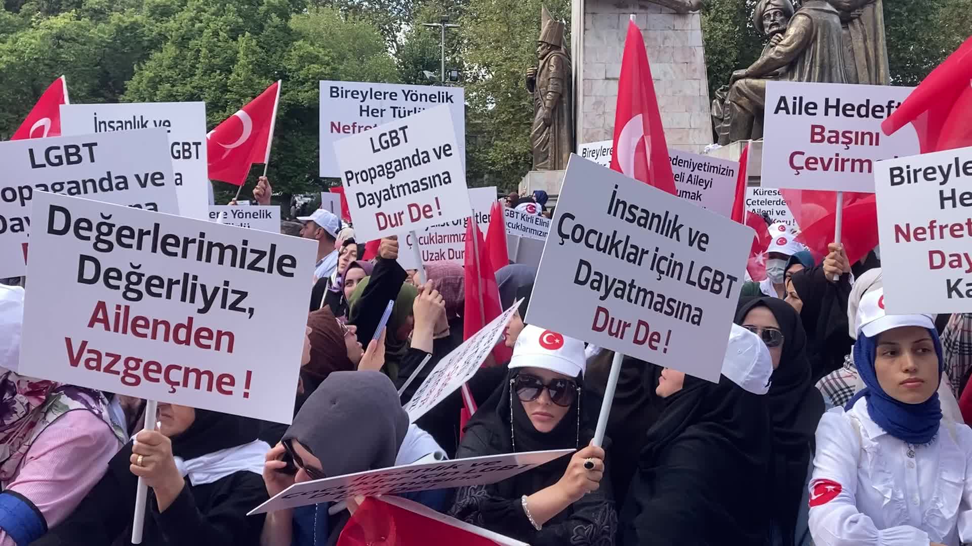 Anti-LGBTQ Demonstration Held In Istanbul