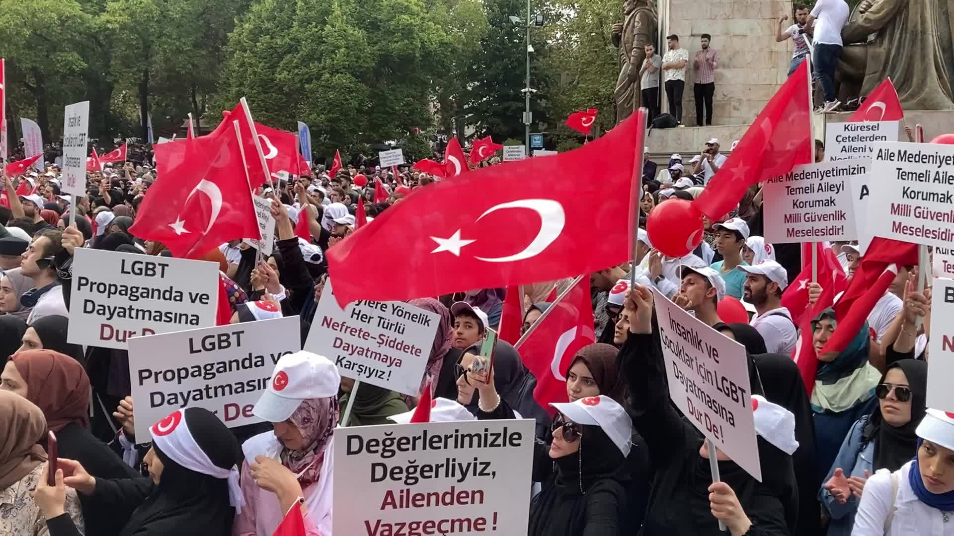 Anti-LGBTQ Demonstration Held In Istanbul