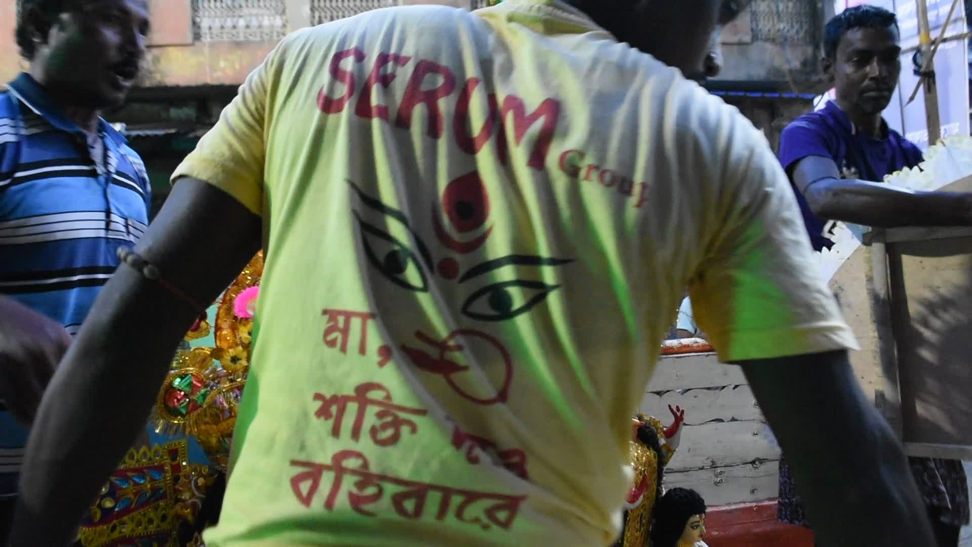 Durga puja festival in Kolkata.