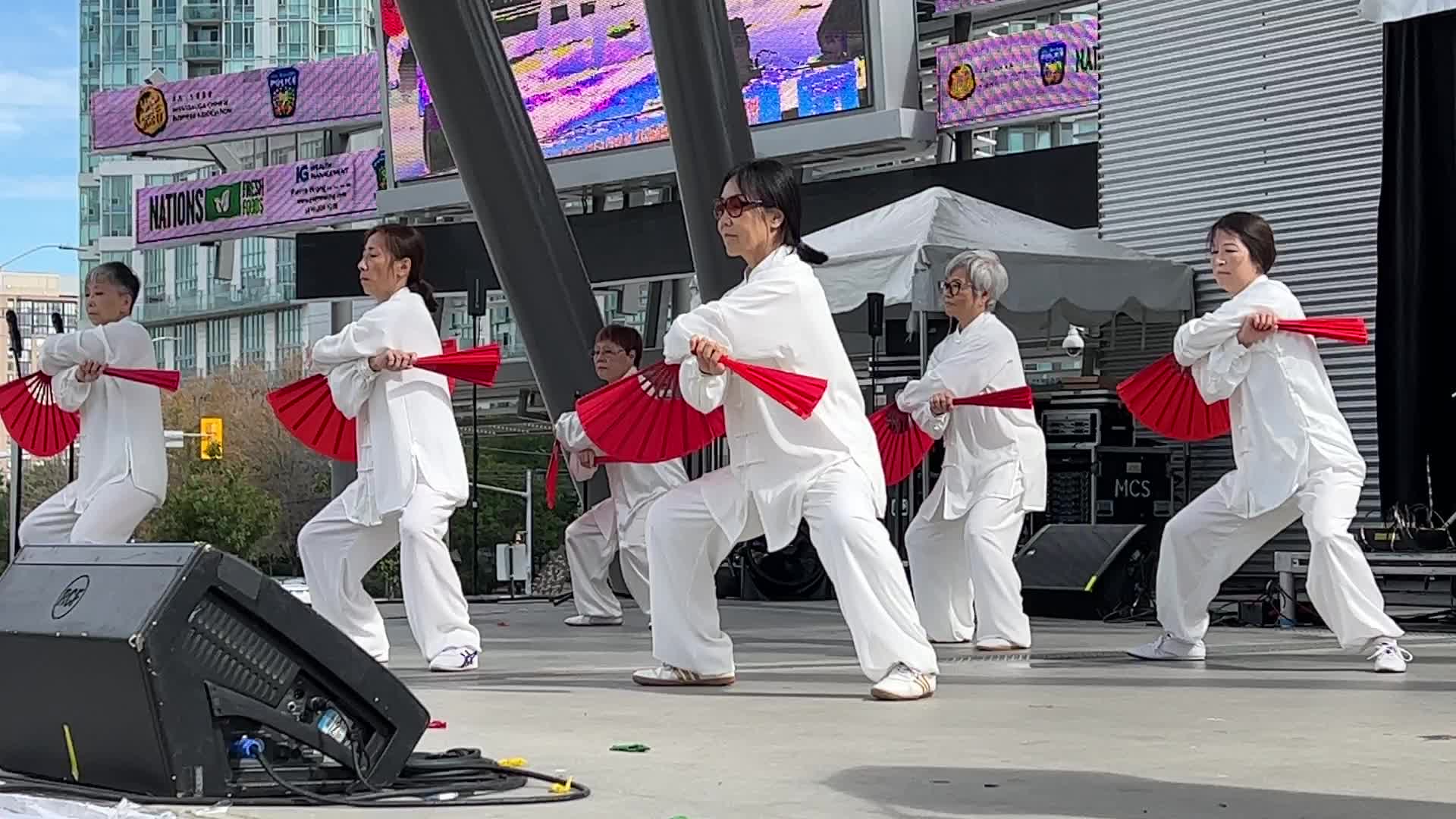Chinese dancers perform in Mississauga