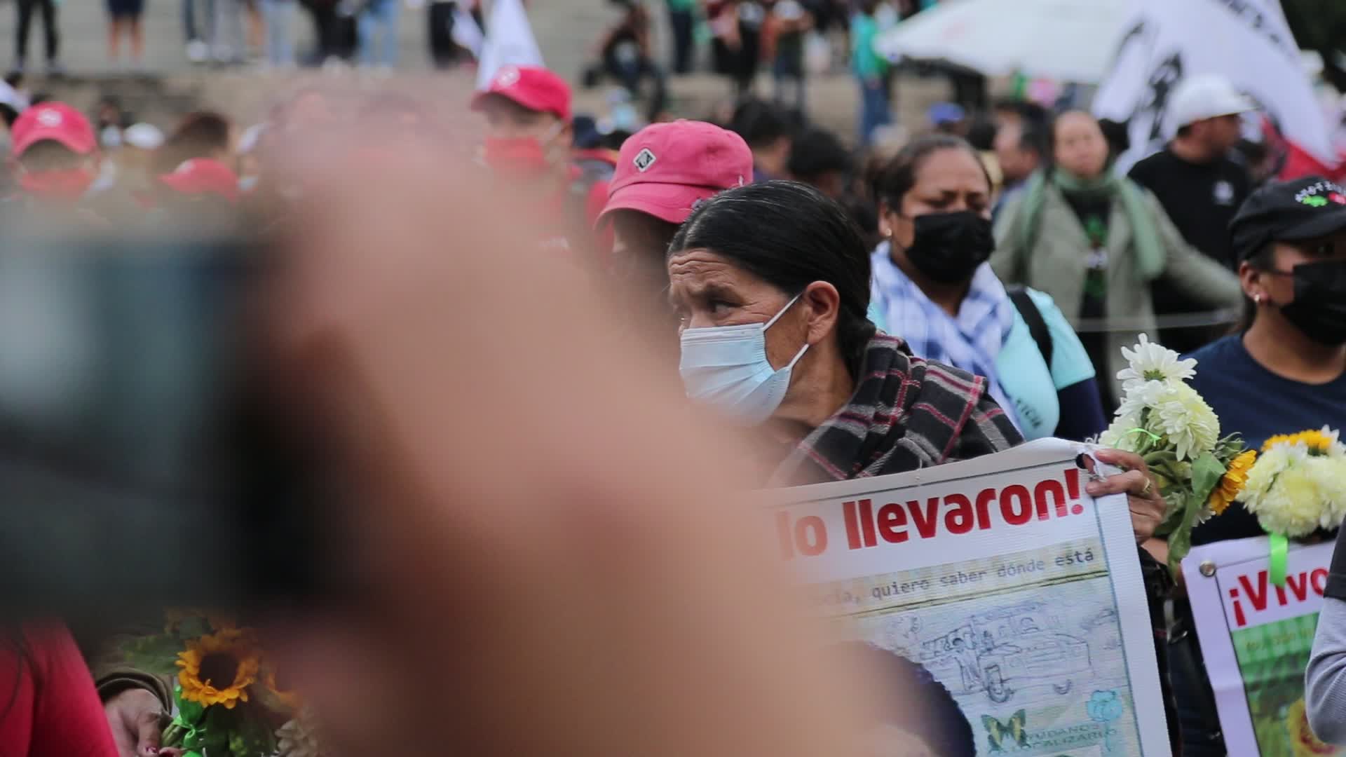 Protest to commemorate the 8th anniversary of the disappearance of the 43 Ayotzinapa students.