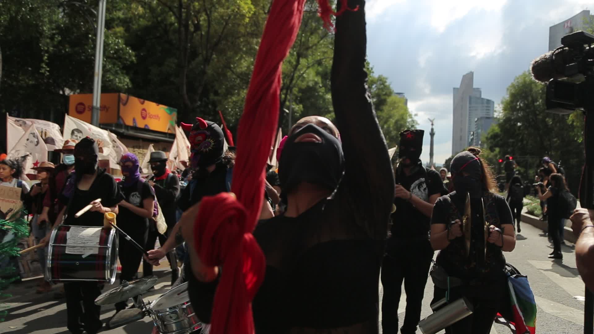 Protest to commemorate the 8th anniversary of the disappearance of the 43 Ayotzinapa students.