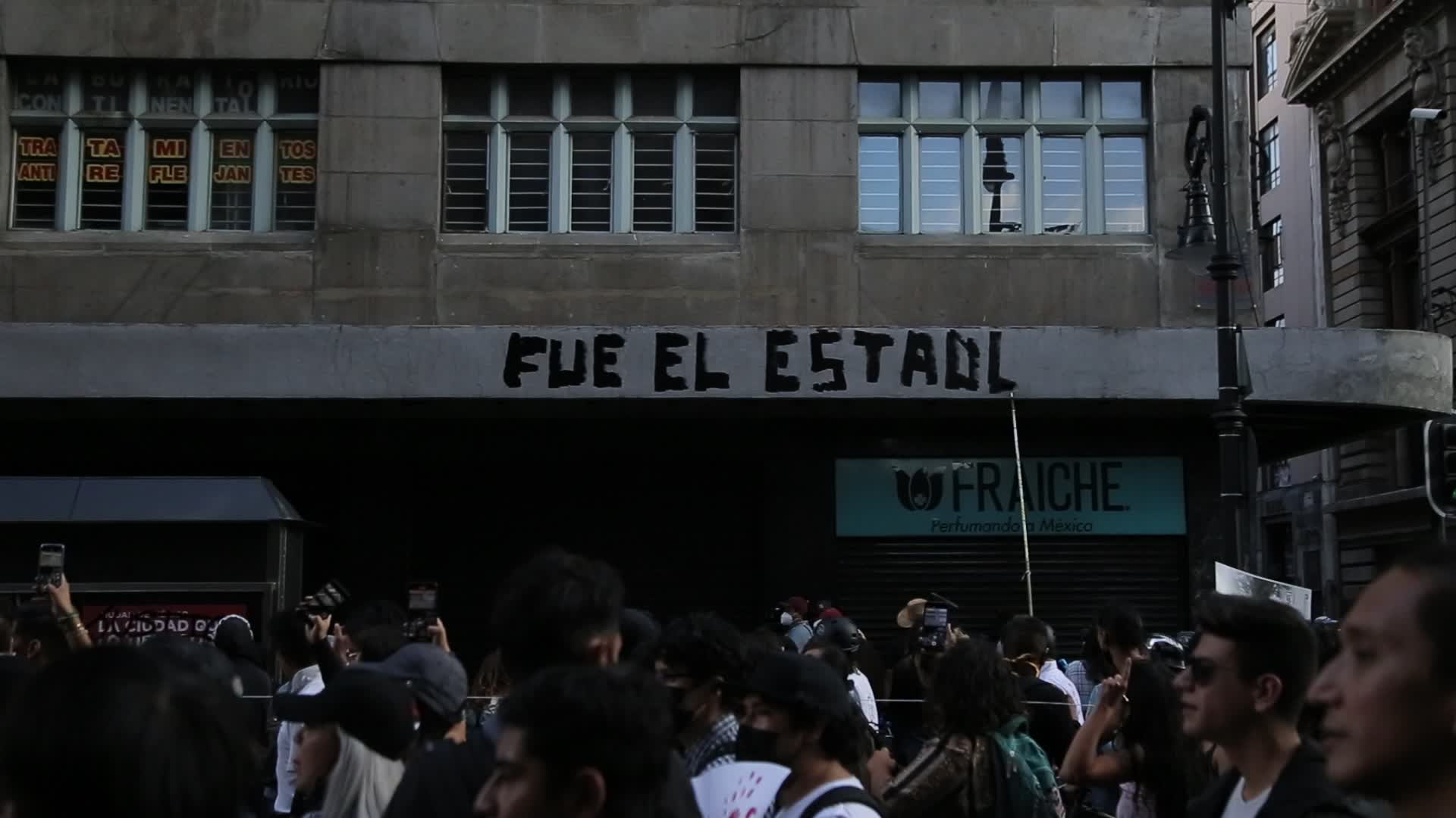 Protest to commemorate the 8th anniversary of the disappearance of the 43 Ayotzinapa students.
