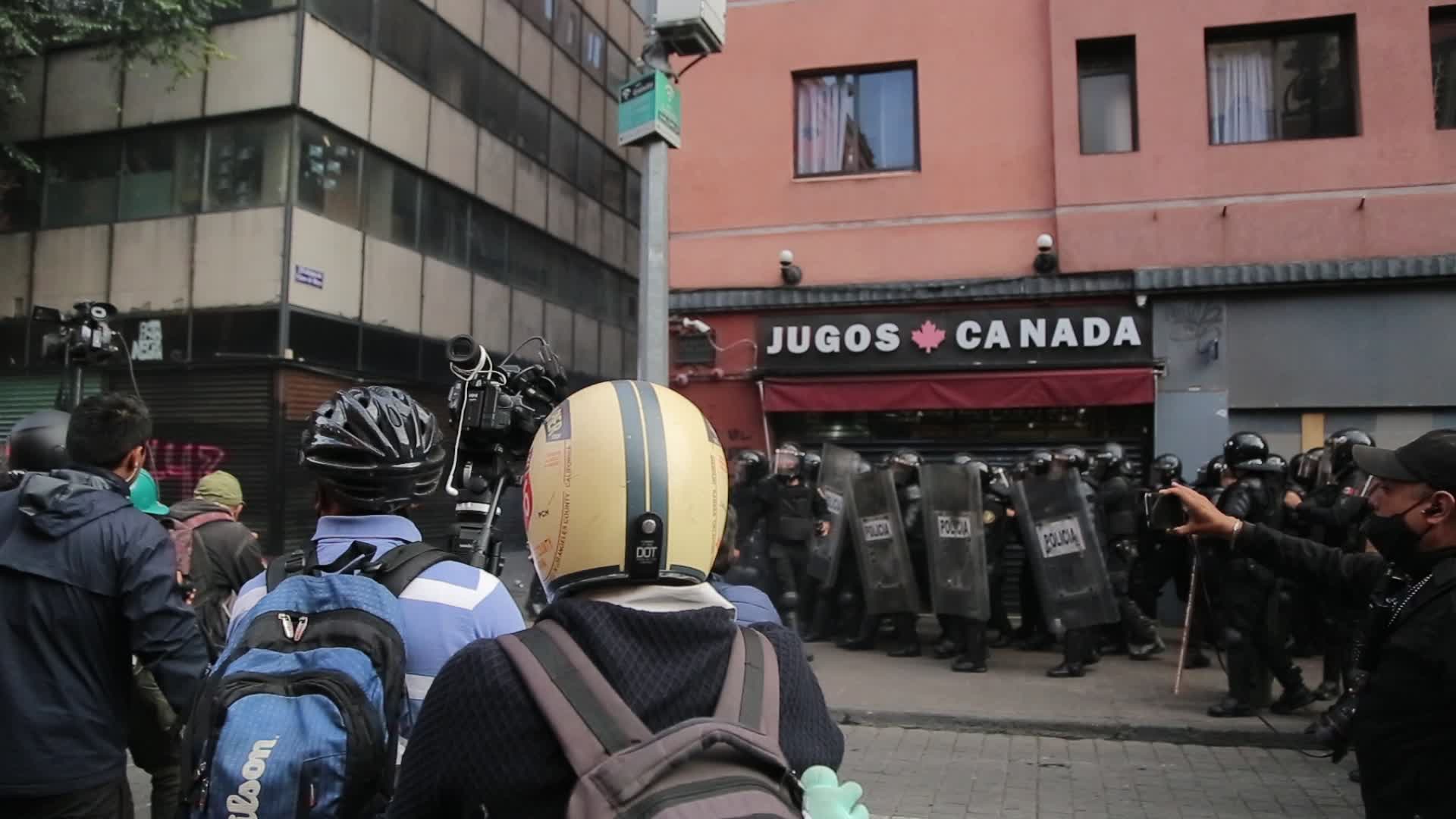 Protest to commemorate the 8th anniversary of the disappearance of the 43 Ayotzinapa students.
