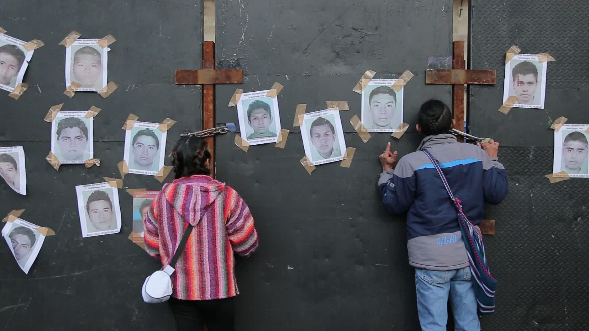 Protest to commemorate the 8th anniversary of the disappearance of the 43 Ayotzinapa students.