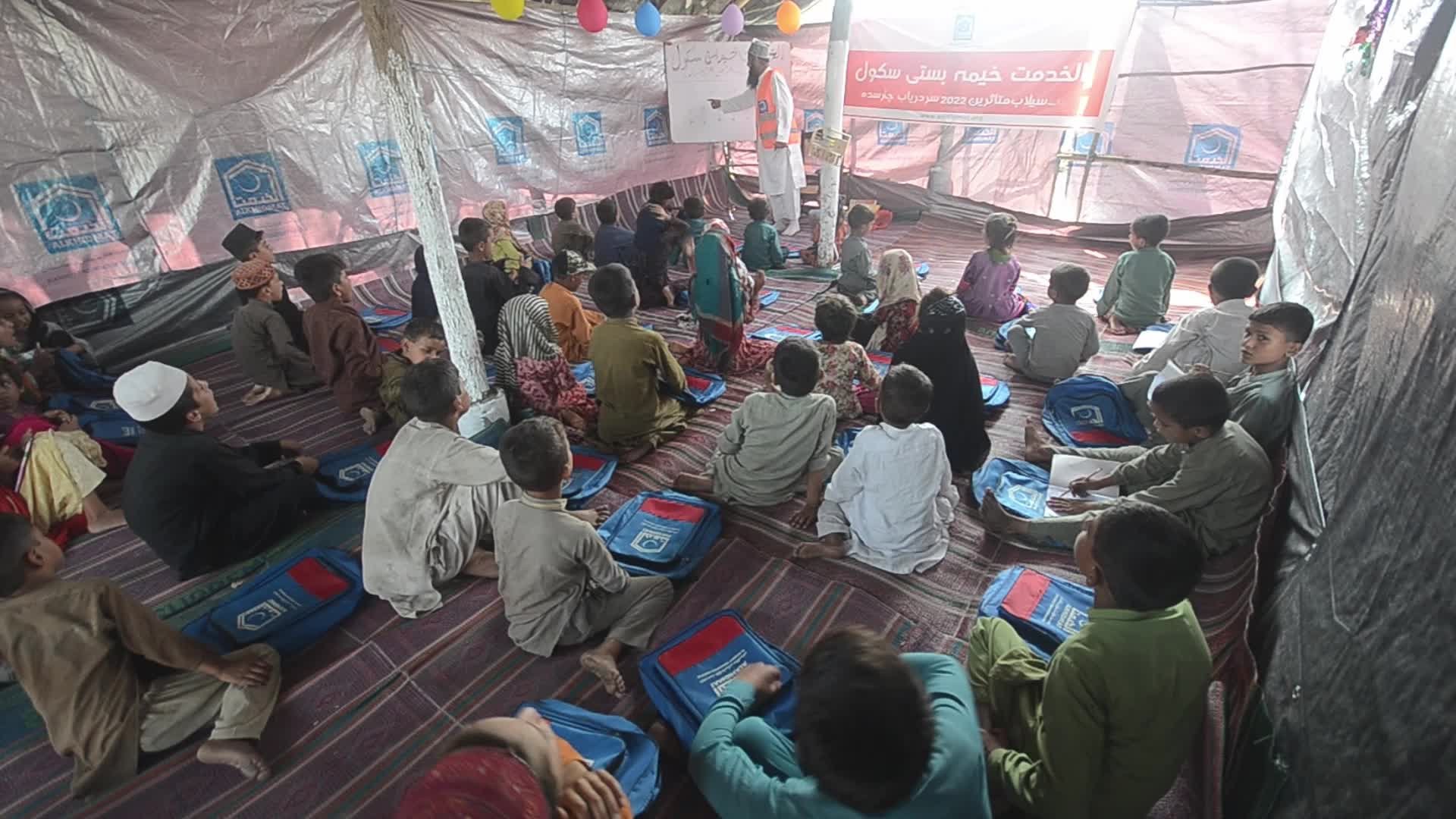 AKF establishes tent village for flood affected Afghan refugees in Peshawar
