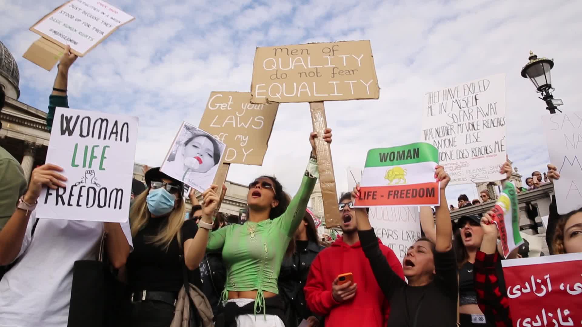Protest of Solidarity With The Women Of Iran in London
