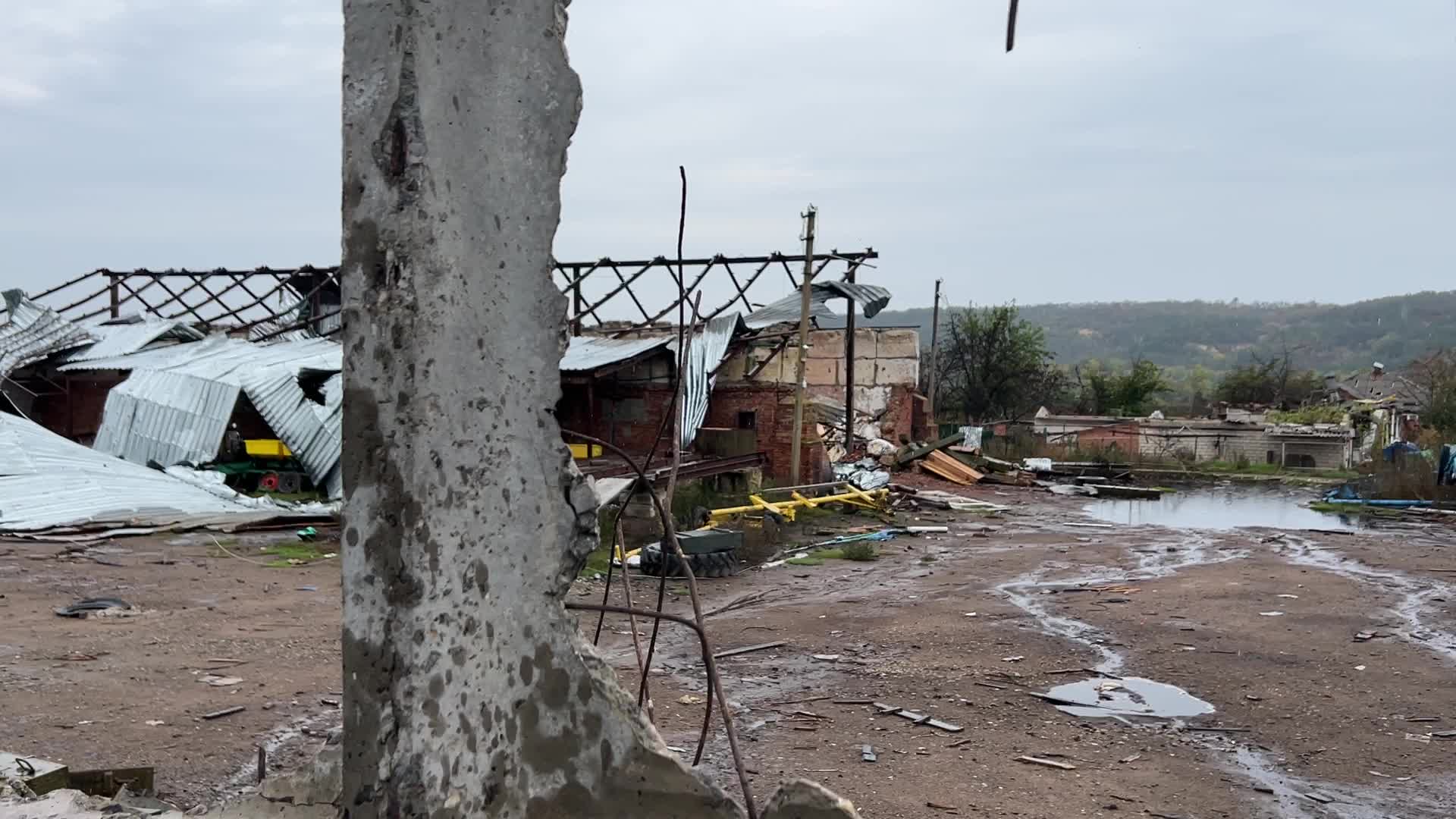 Liberated village of Kamianka in Kharkiv region