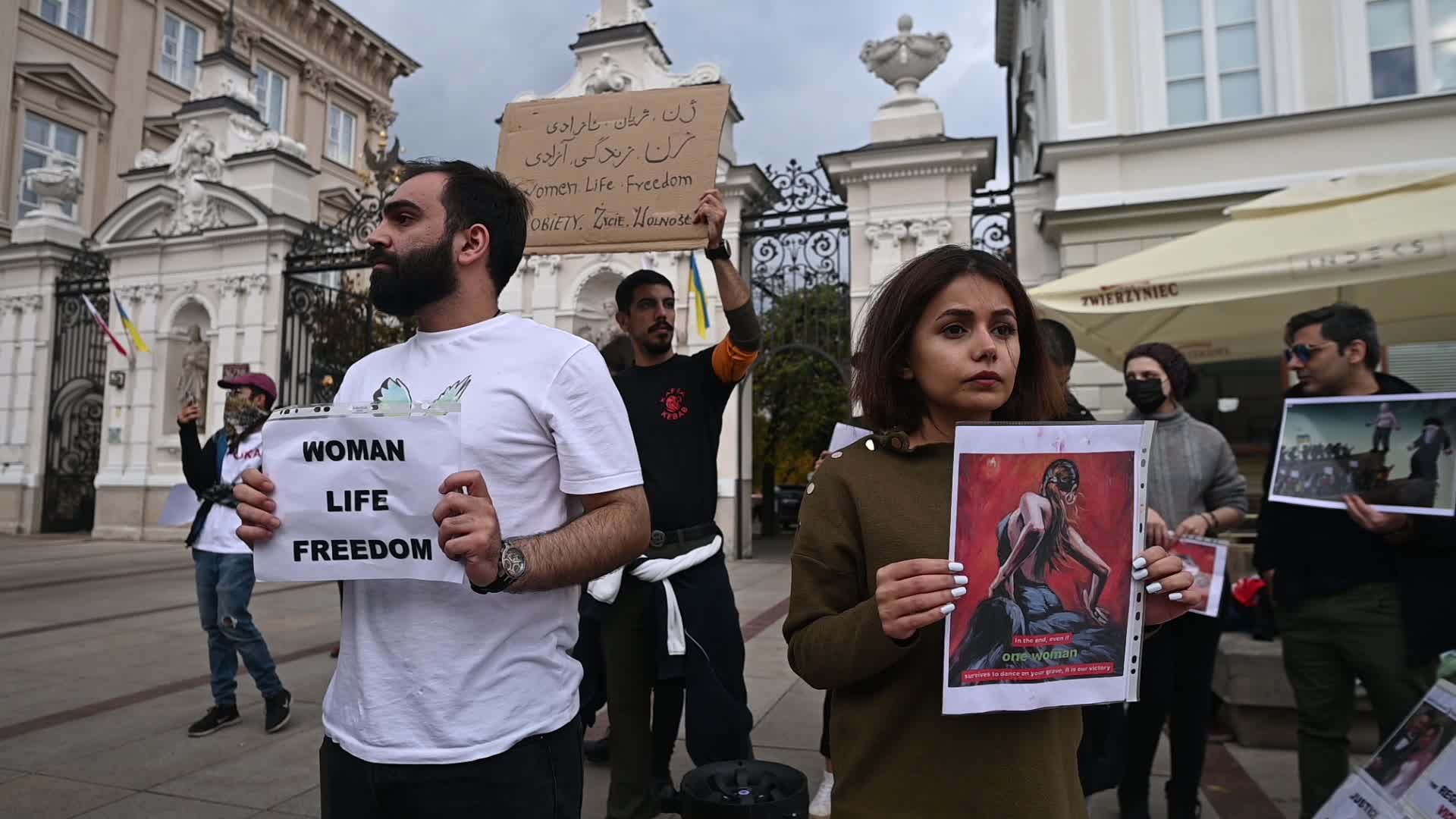 Protest In Memory Of Mahsa Amini In Warsaw
