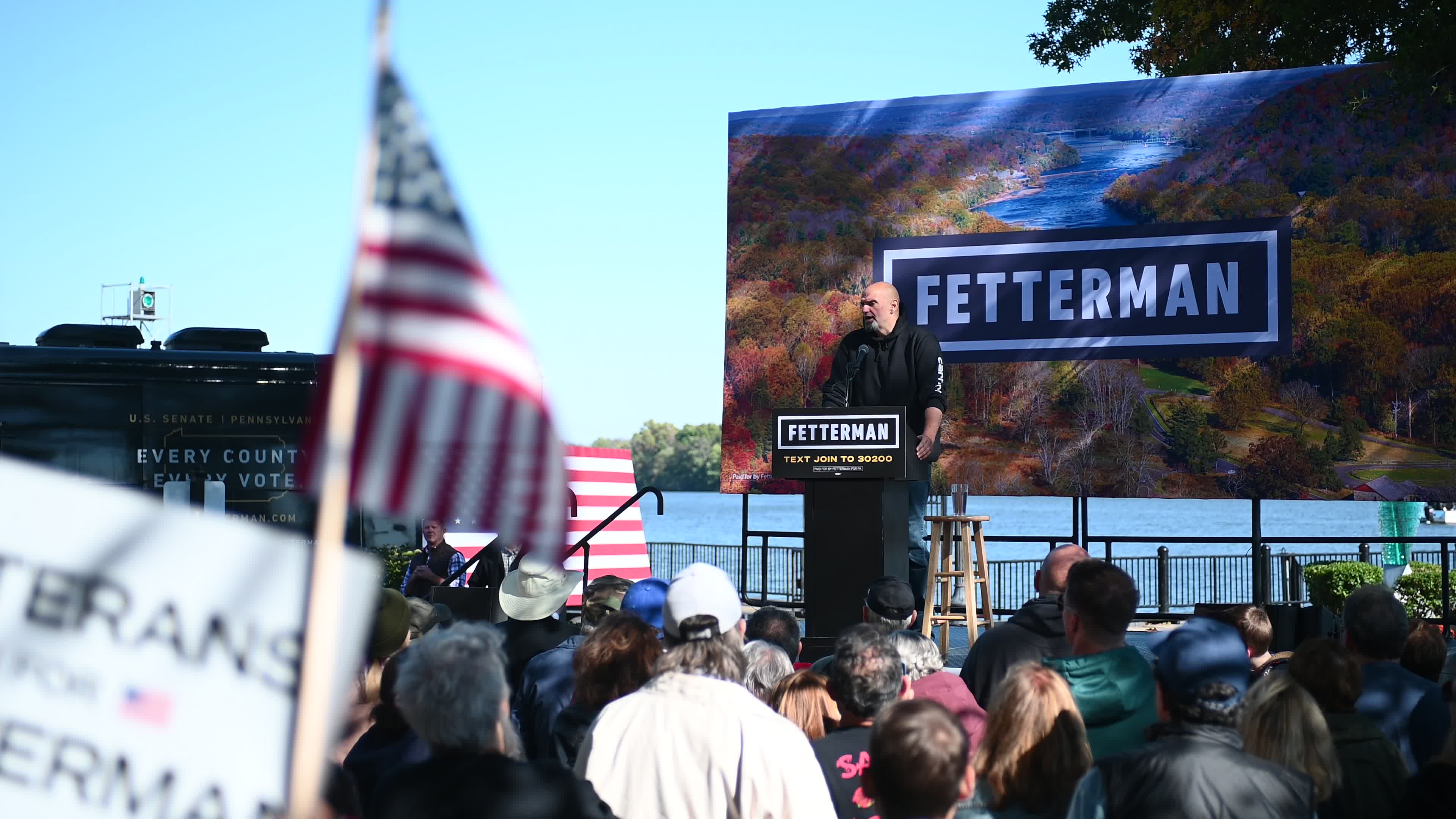 John Fetterman Holds Rally in Bristol PA
