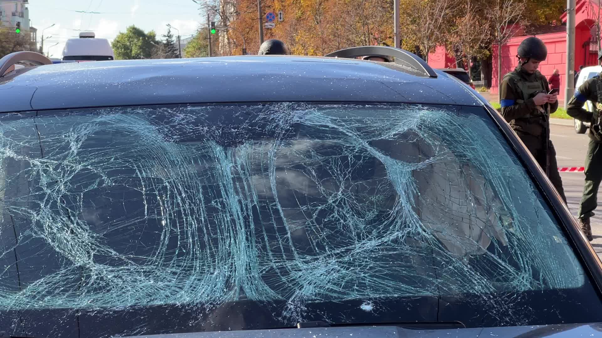 Rocket hit Kiev, Ukraine