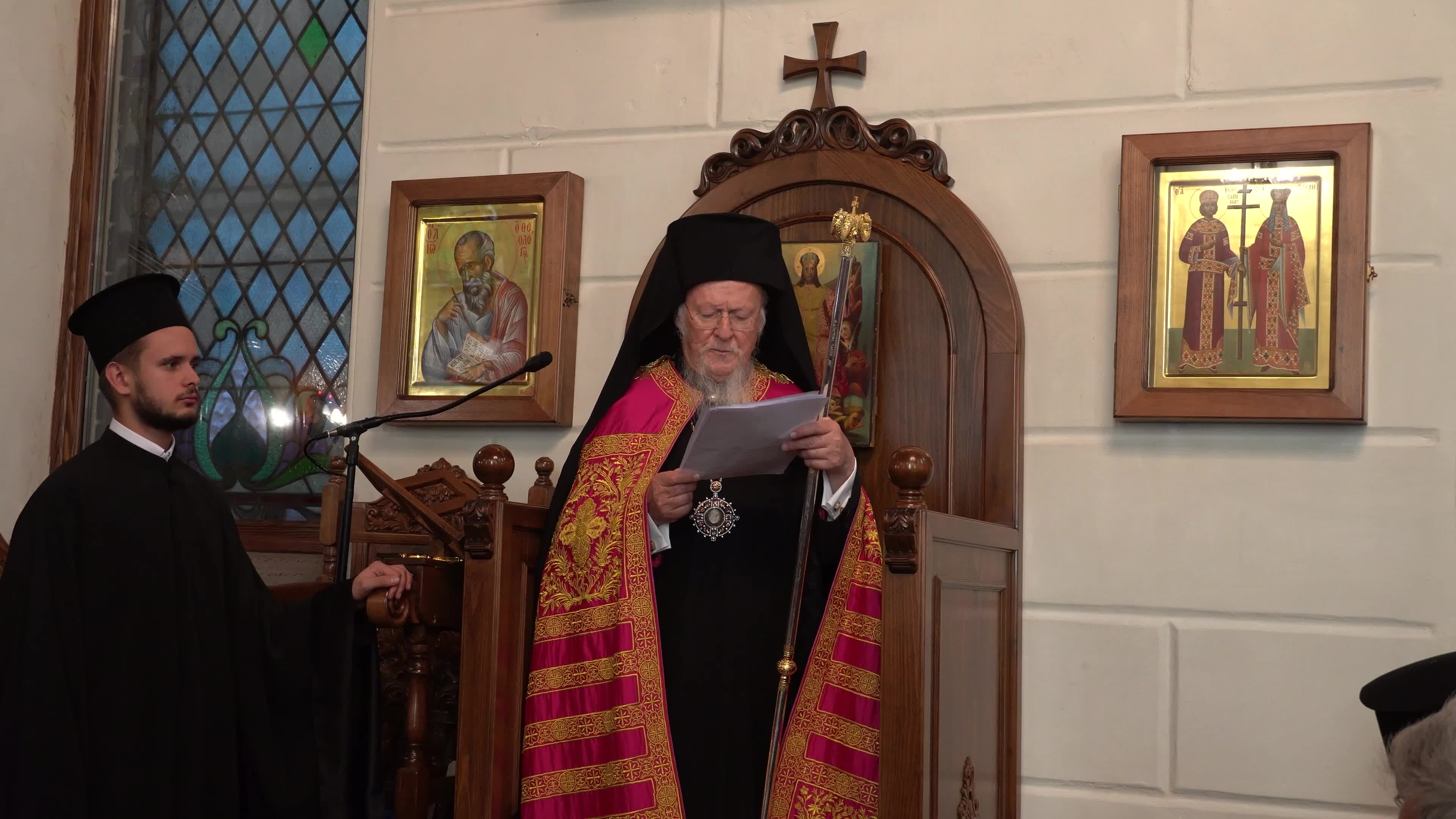 Ecumenical Patriarch Bartholomew I of Constantinople officiates Sunday mass, Izmir, Turkey
