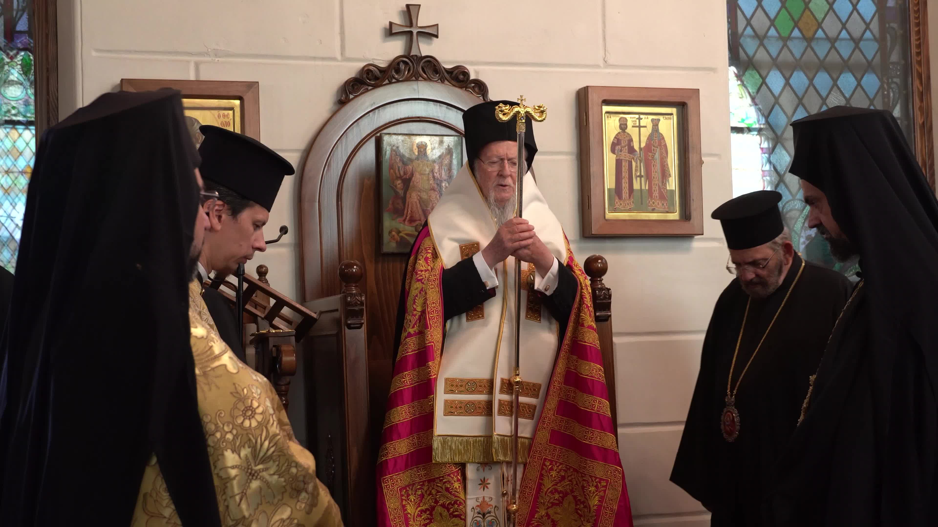 Ecumenical Patriarch Bartholomew I of Constantinople officiates Sunday mass, Izmir, Turkey