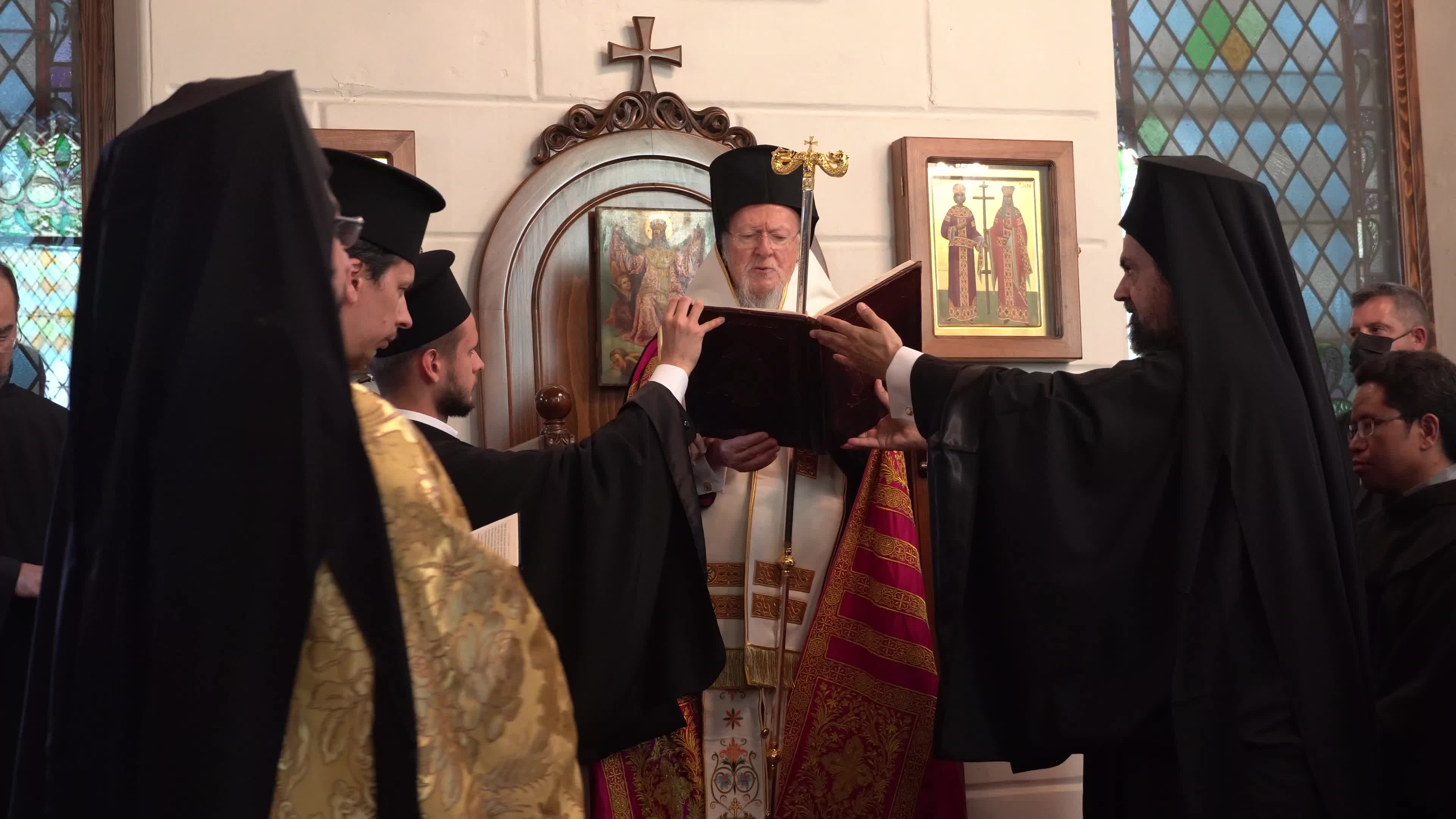 Ecumenical Patriarch Bartholomew I of Constantinople officiates Sunday mass, Izmir, Turkey