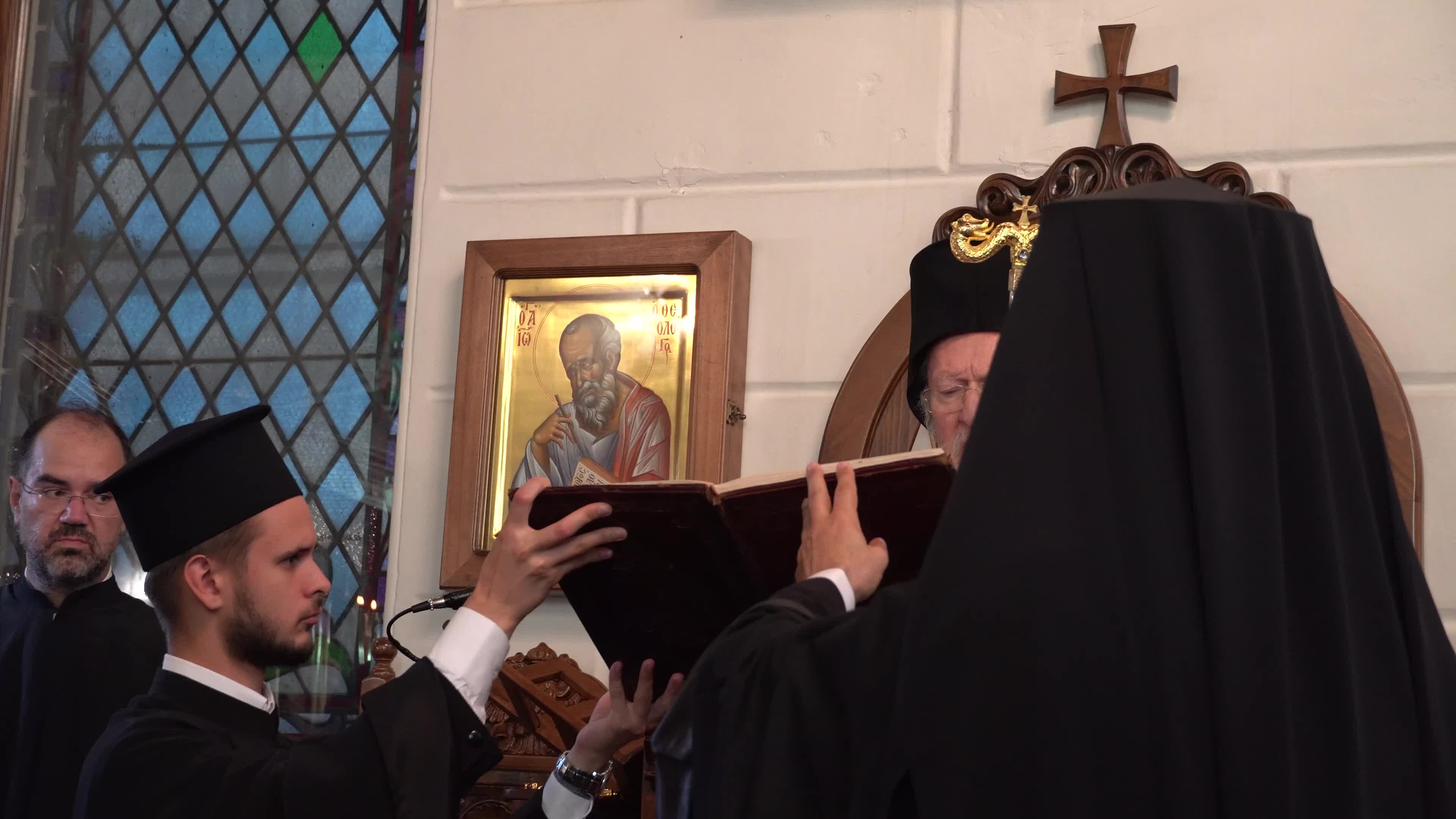 Ecumenical Patriarch Bartholomew I of Constantinople officiates Sunday mass, Izmir, Turkey