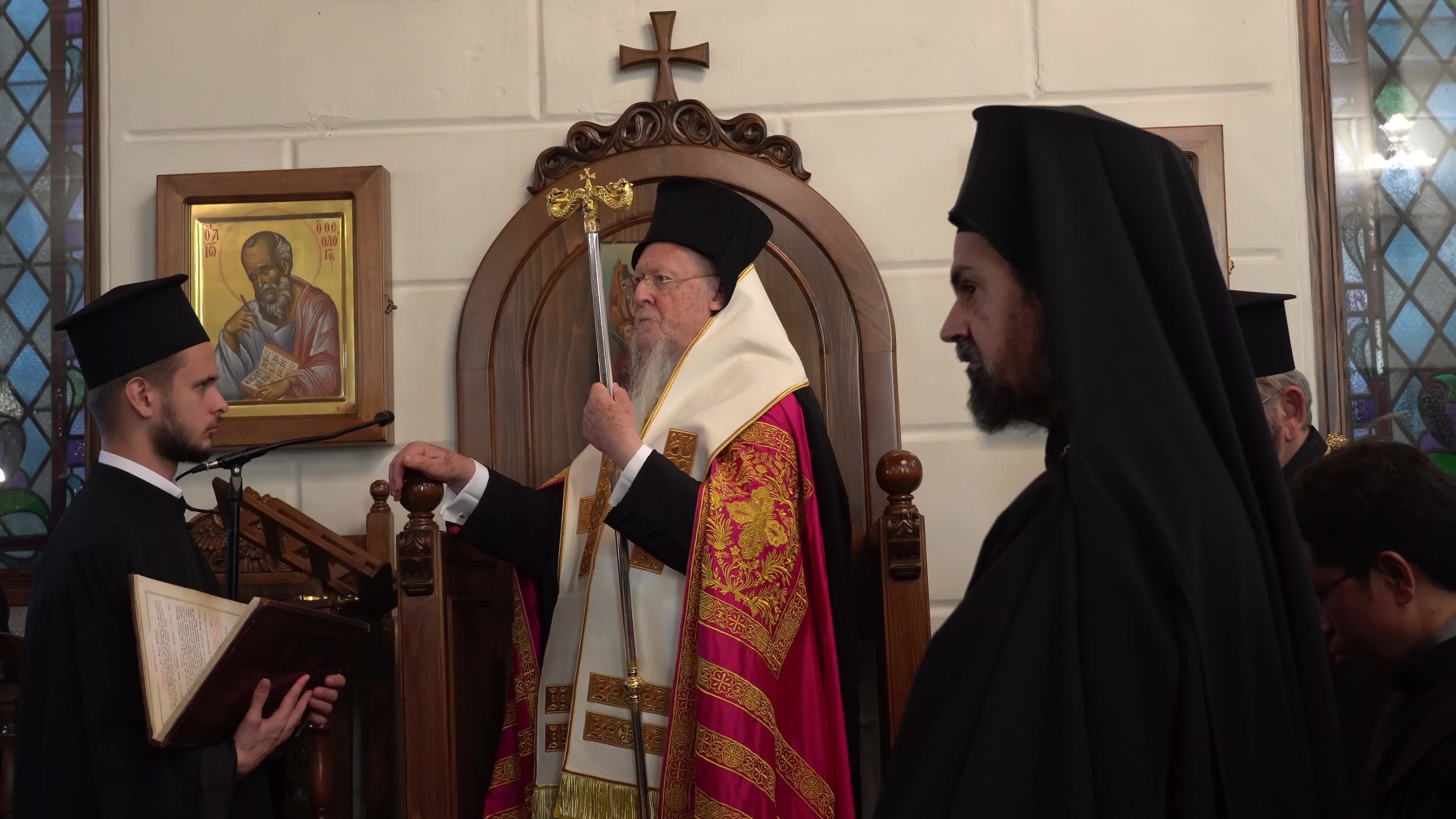 Ecumenical Patriarch Bartholomew I of Constantinople officiates Sunday mass, Izmir, Turkey