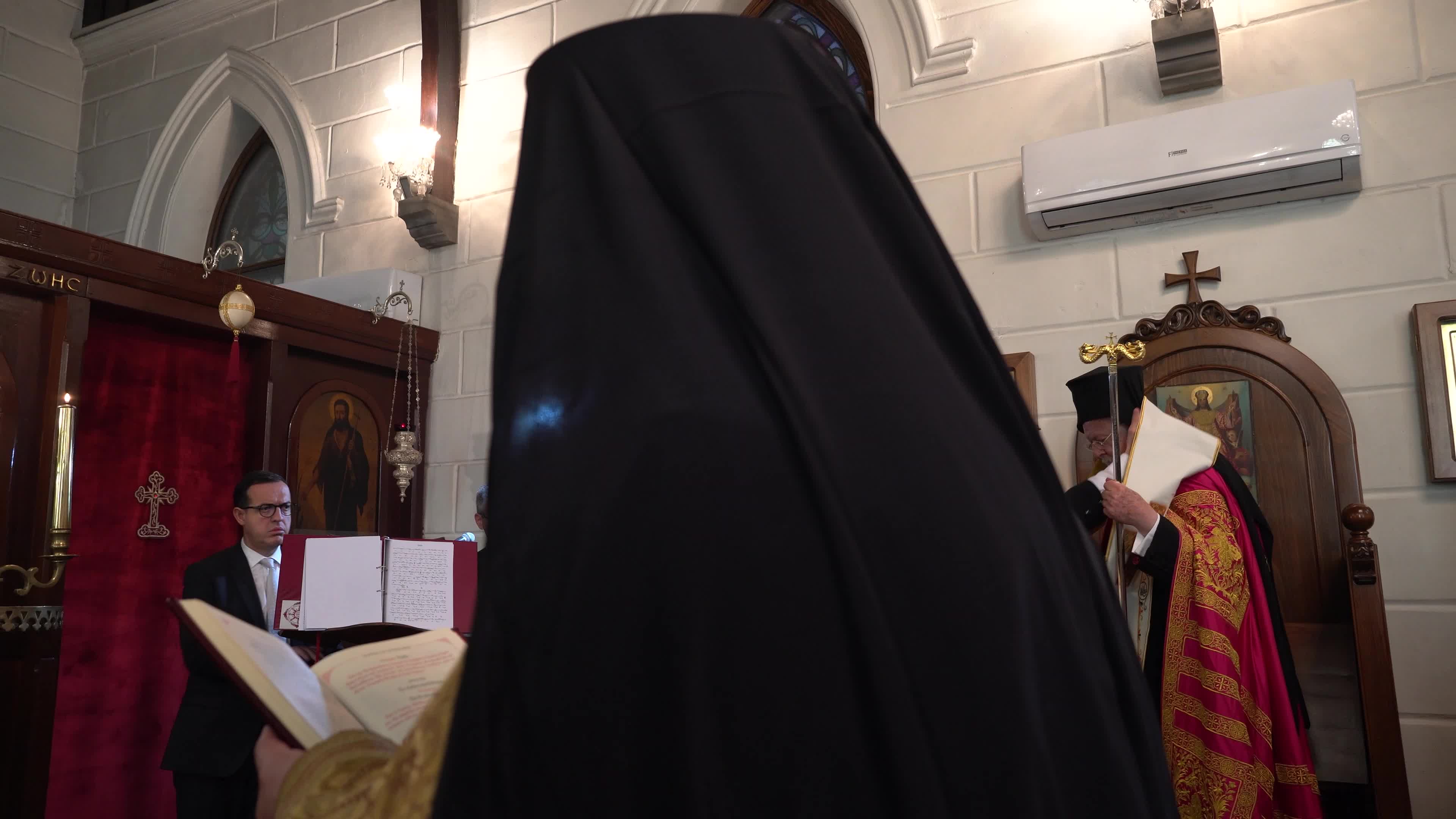 Ecumenical Patriarch Bartholomew I of Constantinople officiates Sunday mass, Izmir, Turkey