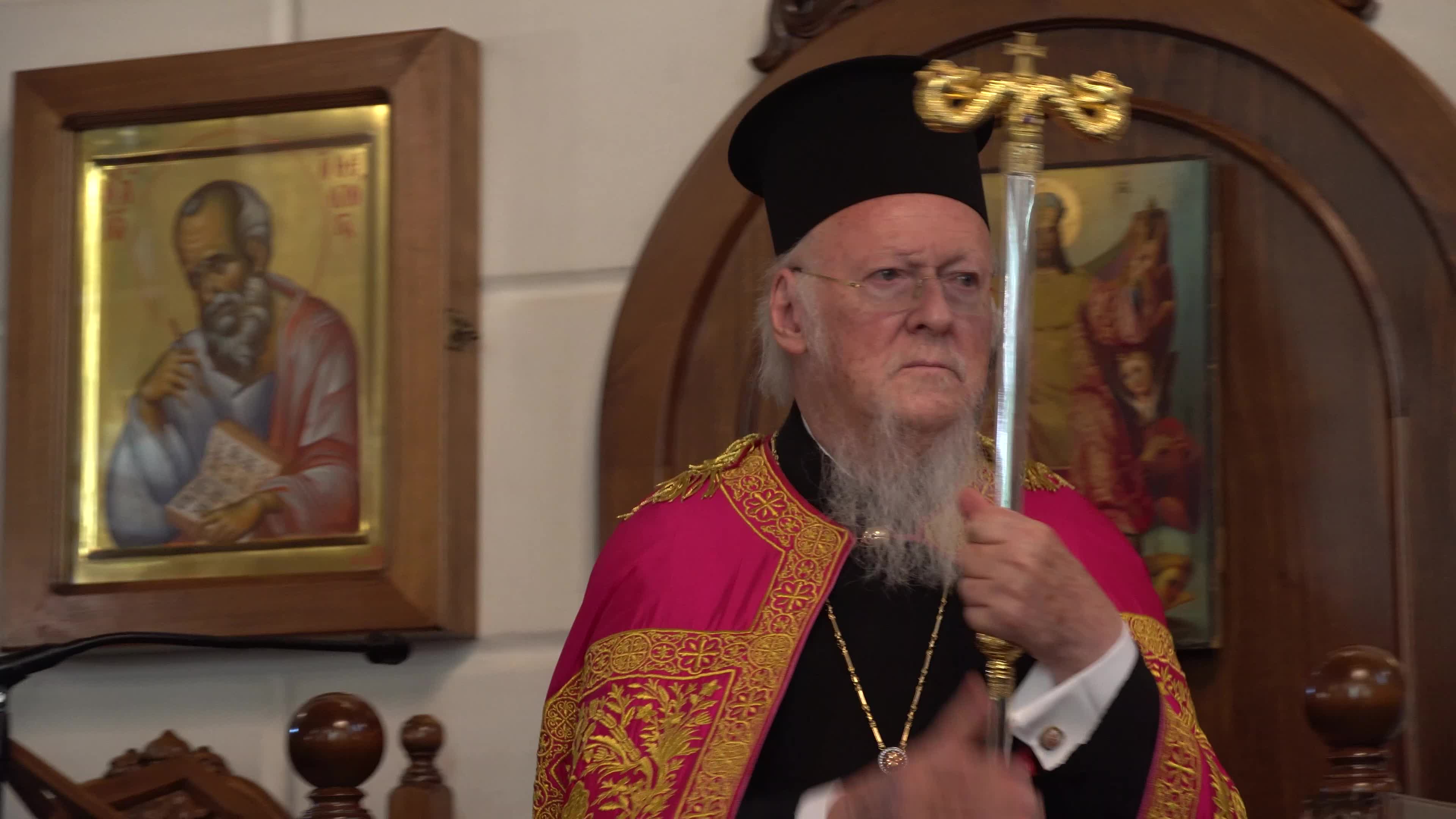 Ecumenical Patriarch Bartholomew I of Constantinople officiates Sunday mass, Izmir, Turkey